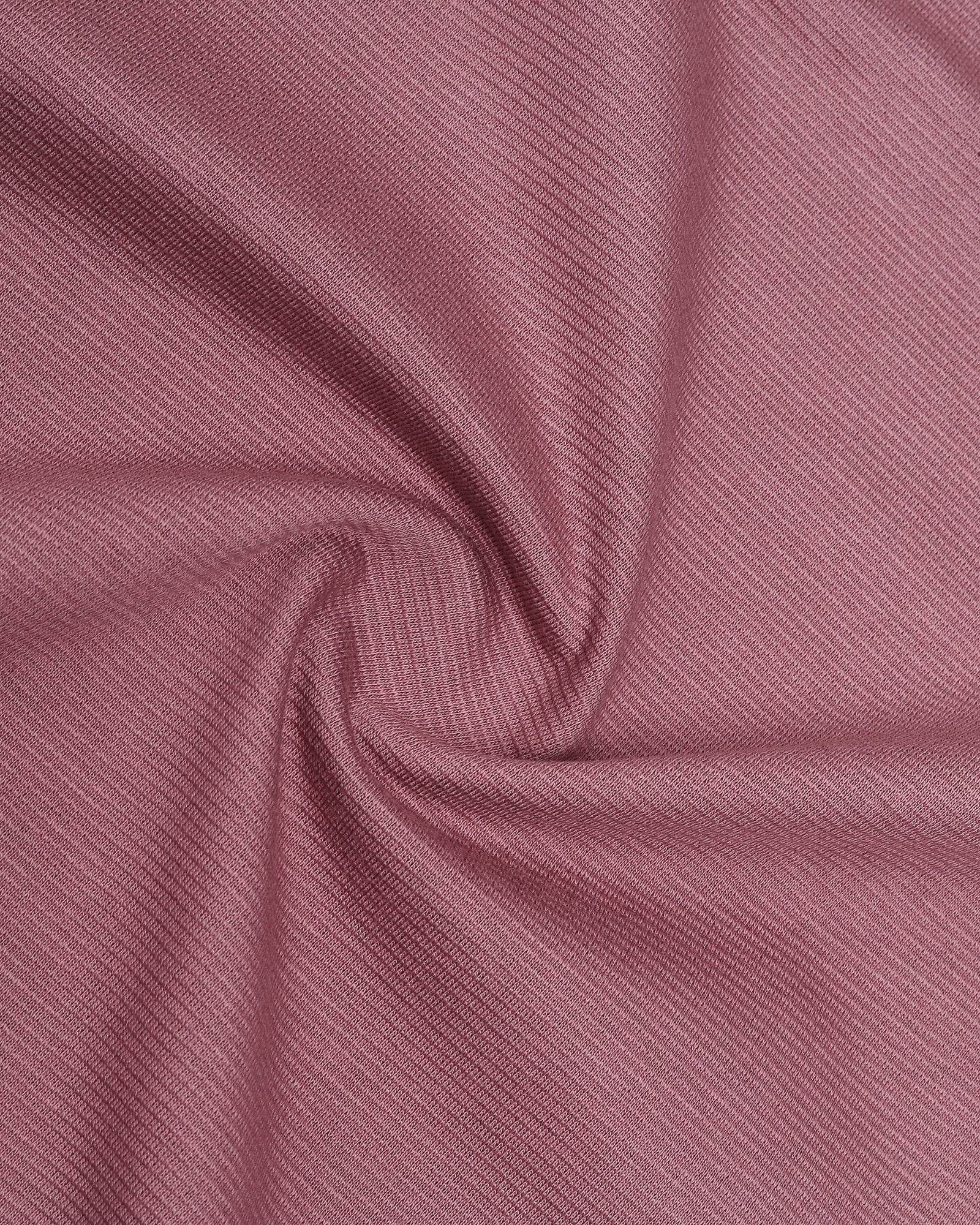 Dusty Lilac Crew Neck Textured T-Shirt - Yamazaki