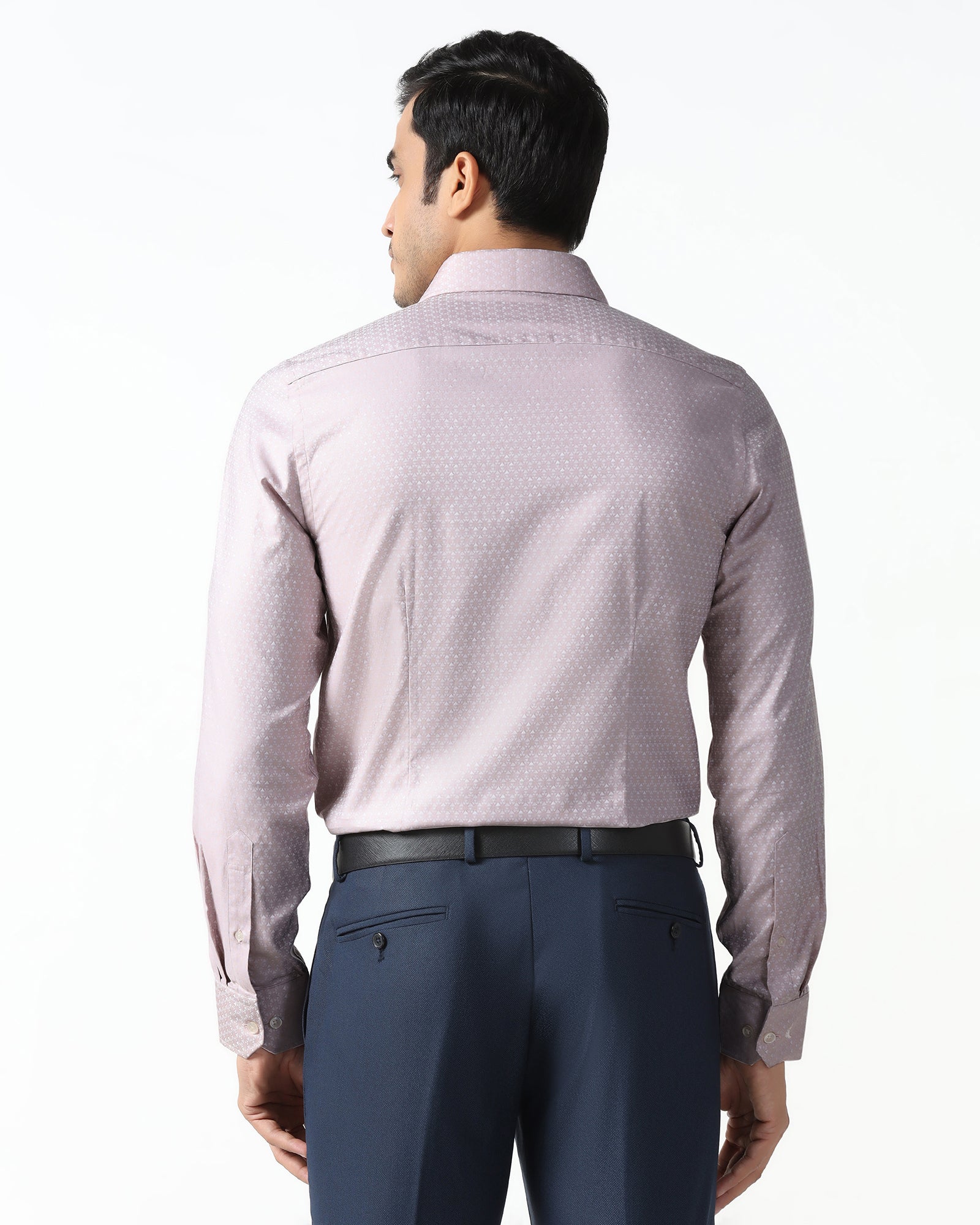 Dusty Pink Jacquard Shirt - Rile