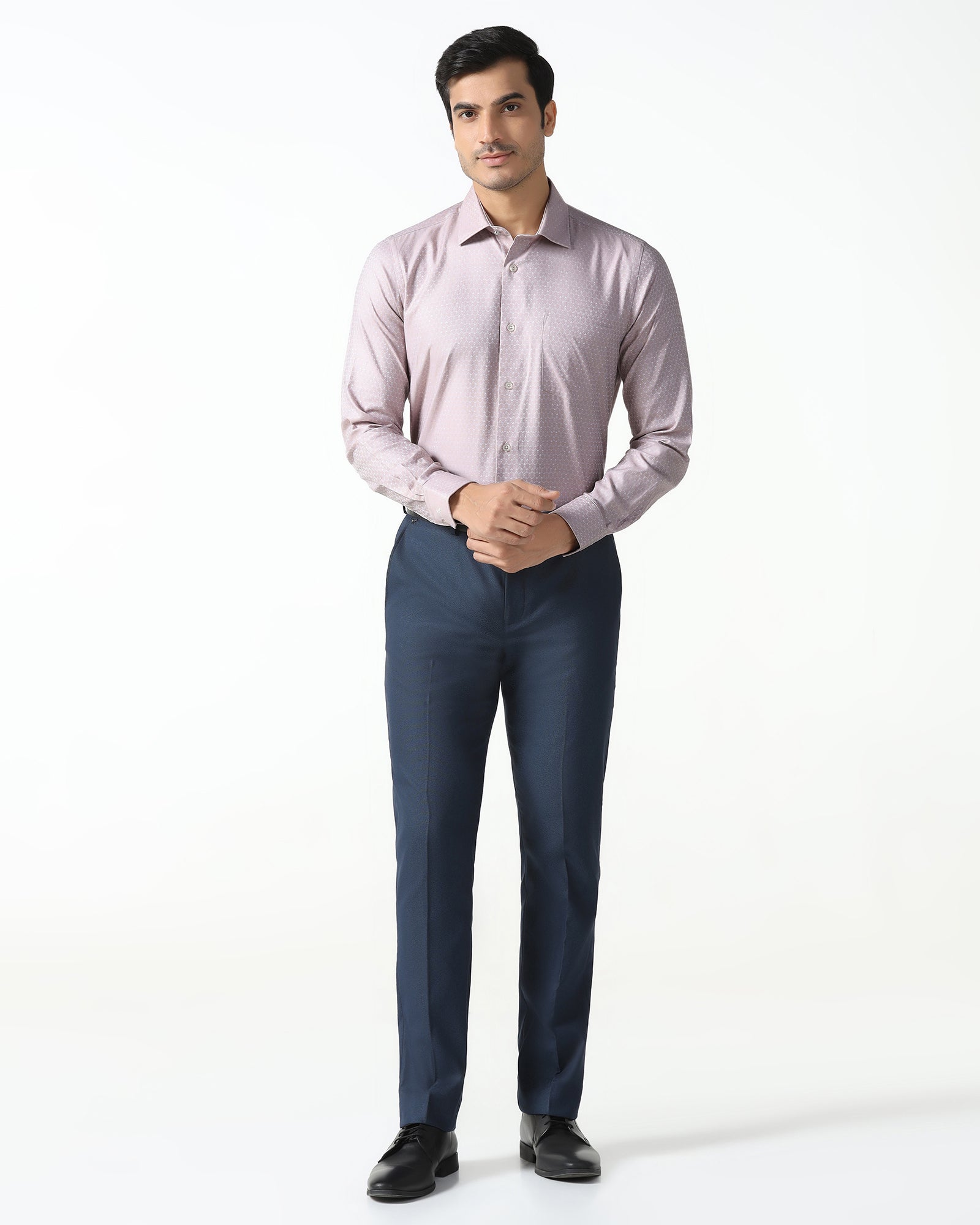 Dusty Pink Jacquard Shirt - Rile