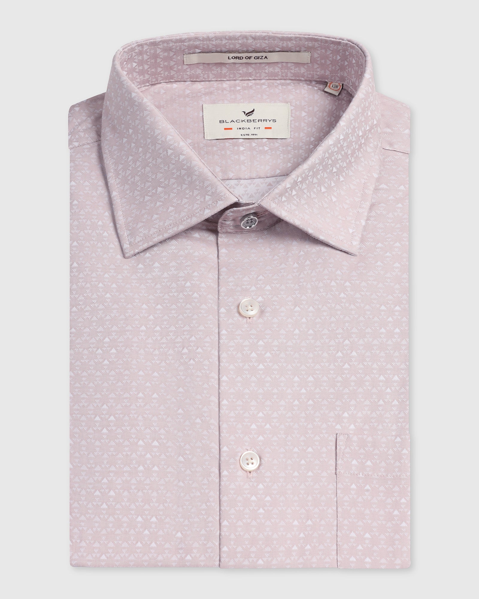 Dusty Pink Jacquard Shirt - Rile