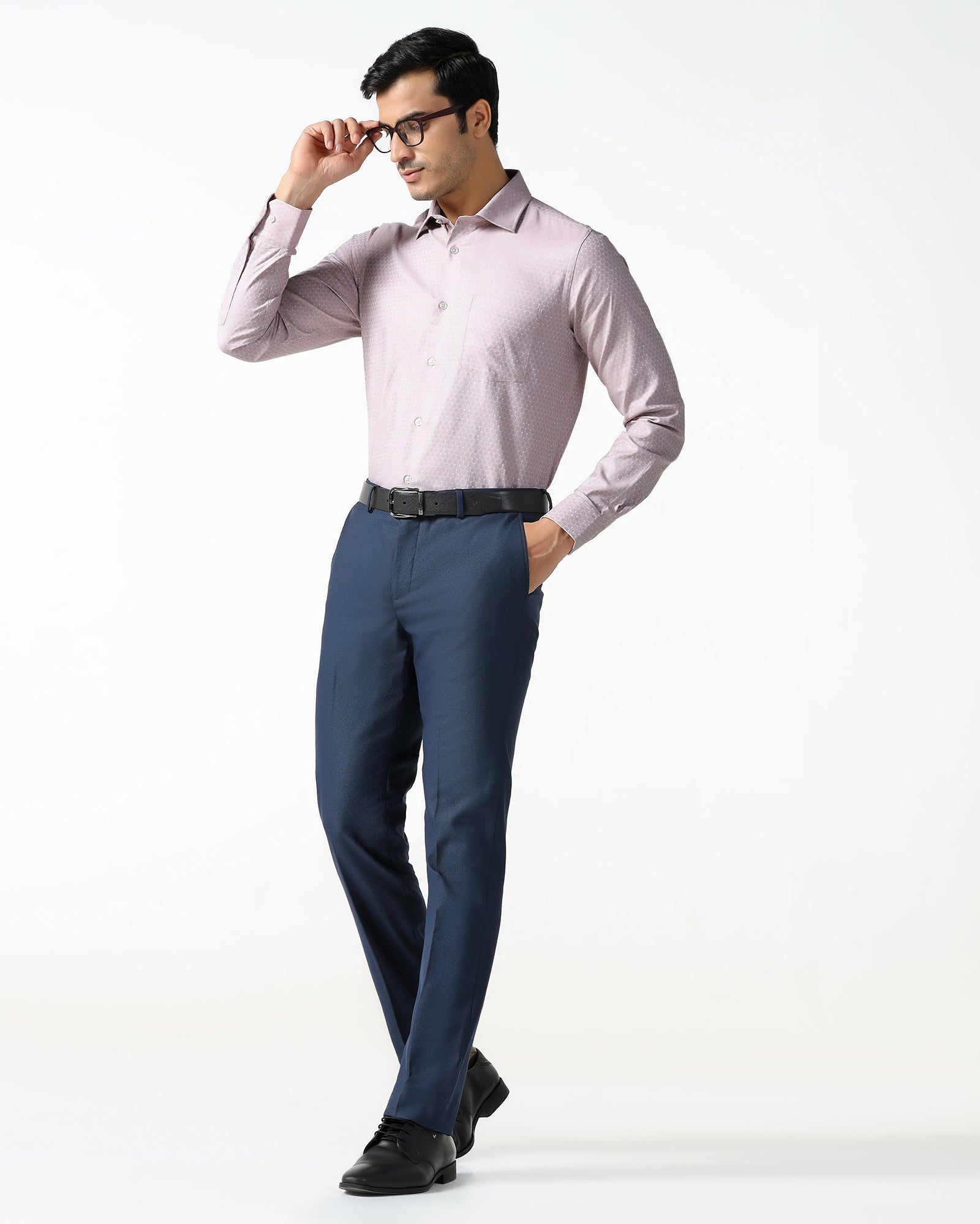 Dusty Pink Jacquard Shirt - Rile