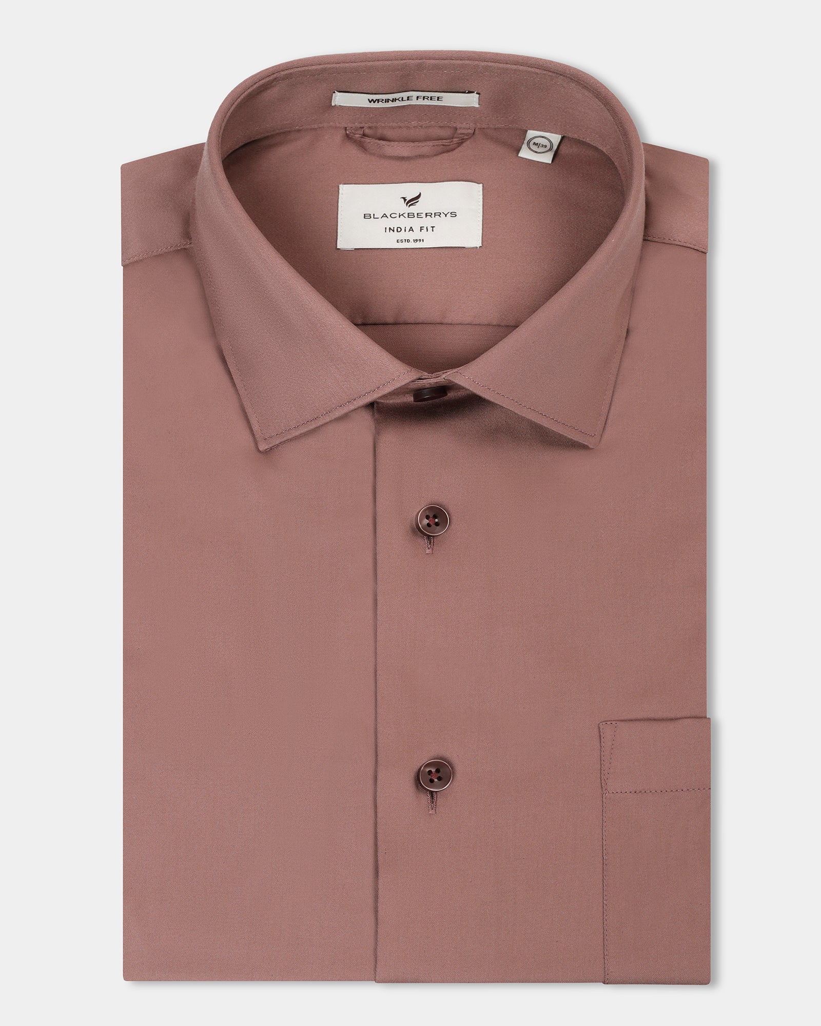 Rust Unwrinkle Solid Shirt - Sylvia