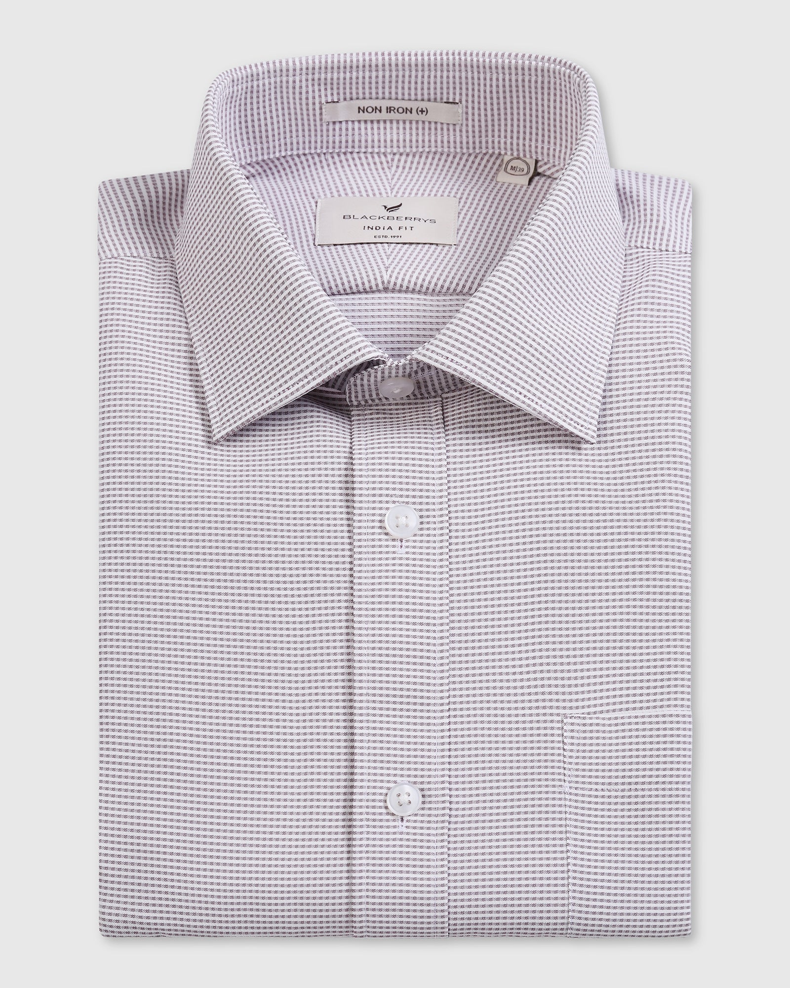 Dusty Pink Non Iron Textured Shirt - Rise