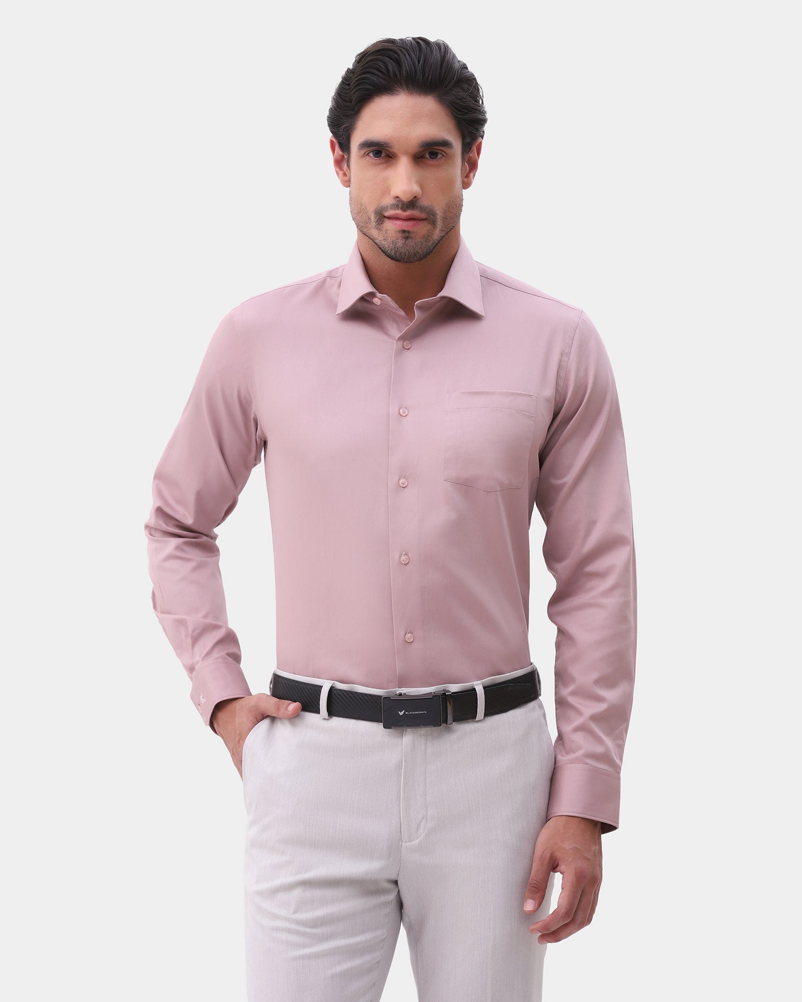 Dusty Pink Solid Shirt - Altaer
