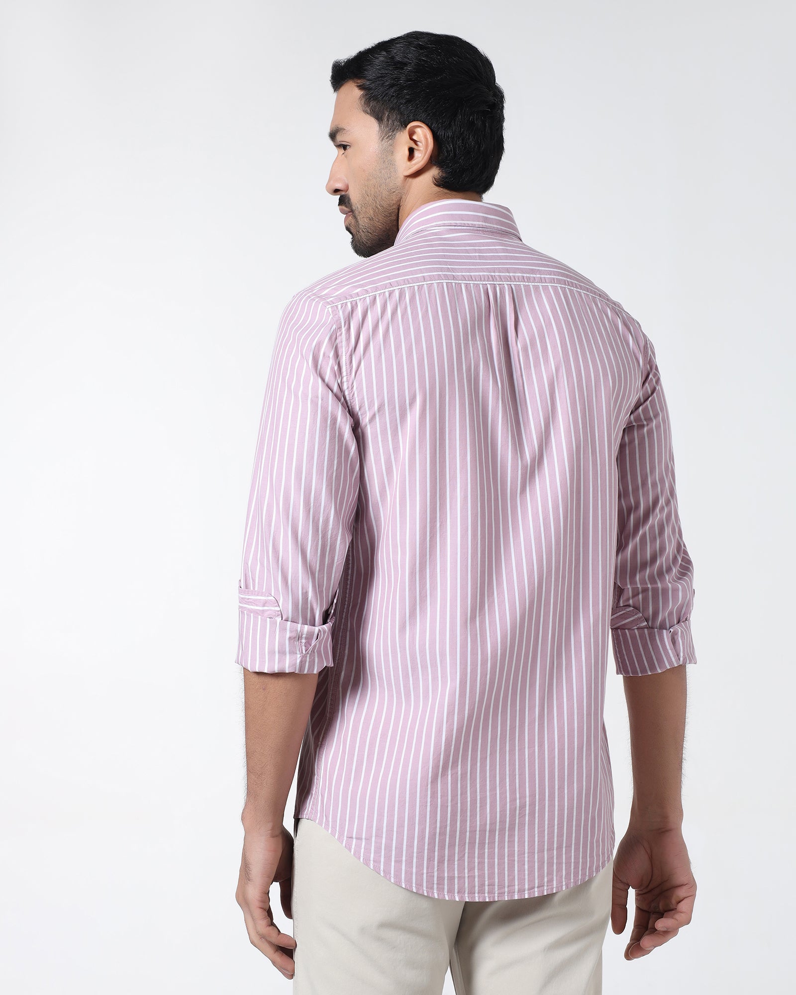 Dusty Pink Stripe Shirt - Hamber