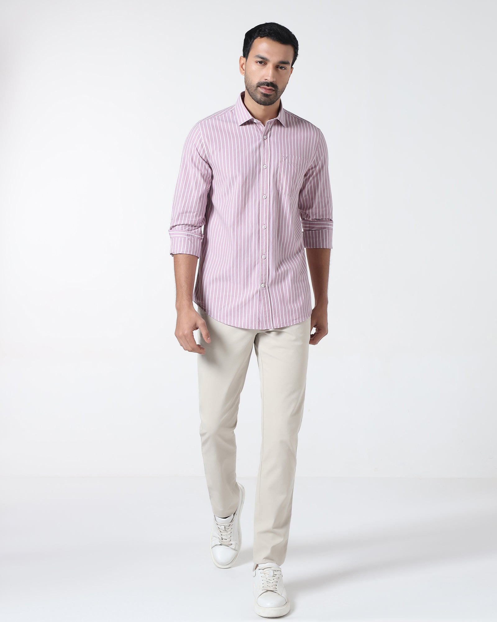 Dusty Pink Stripe Shirt - Hamber