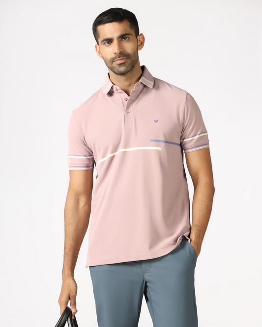 Dusty Pink TechPro Solid Polo - Arlo
