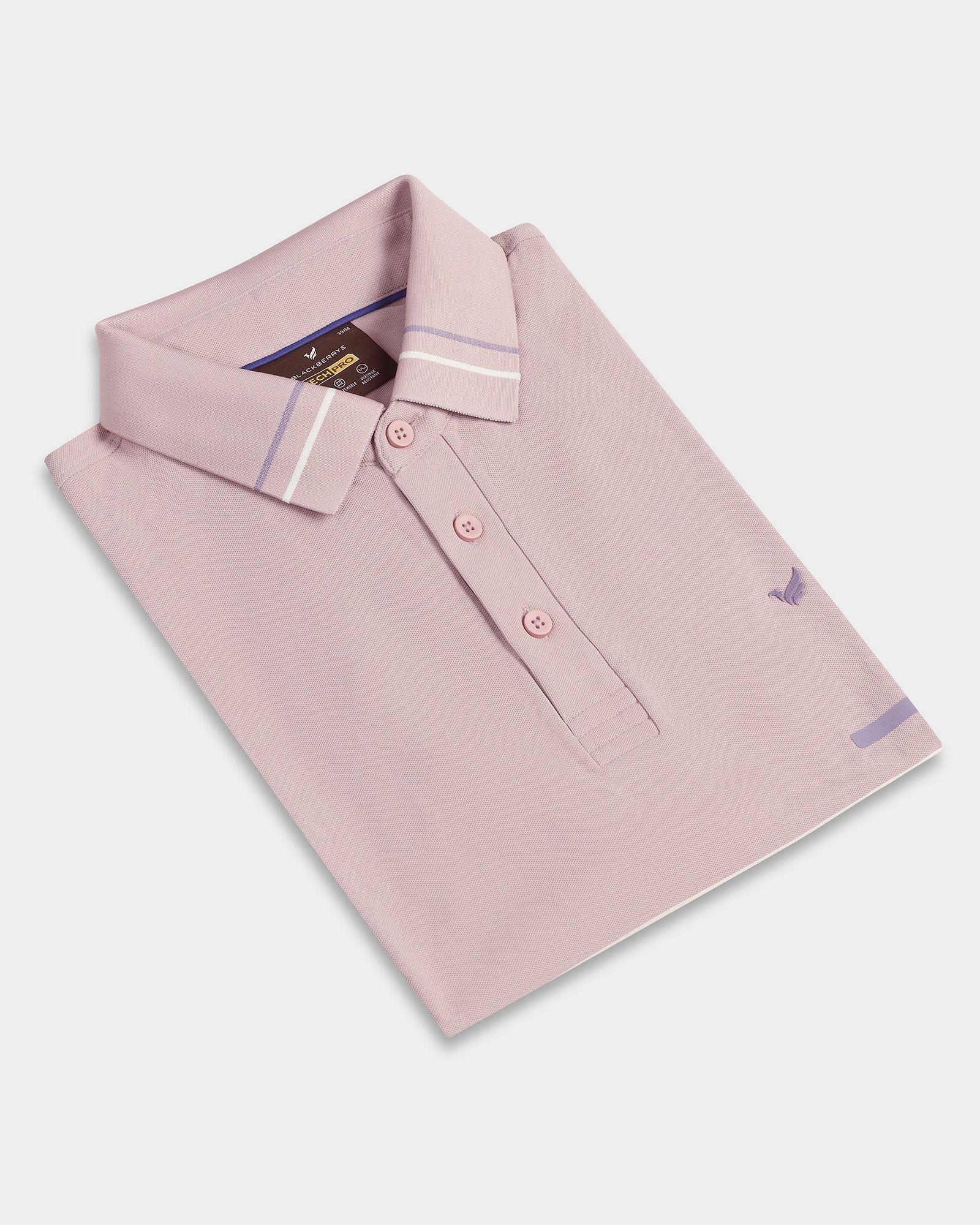 Dusty Pink TechPro Solid Polo - Arlo