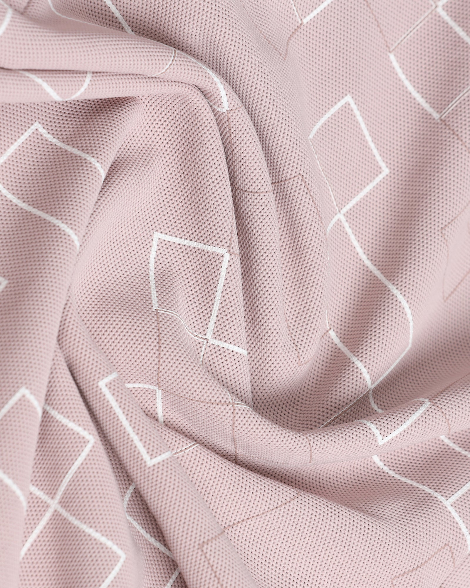 Dusty Pink TechPro Printed Polo - Luna