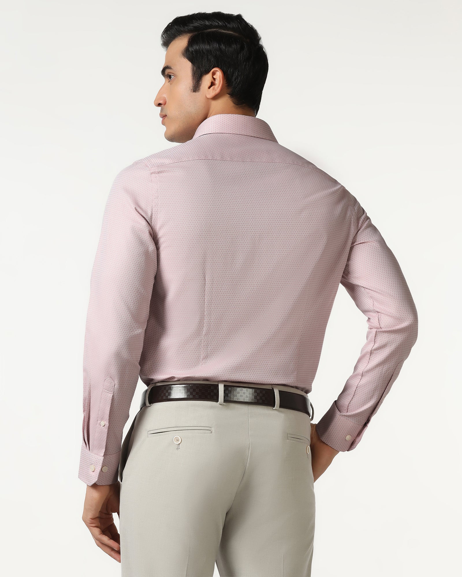 Dusty Pink Textured Shirt - Random