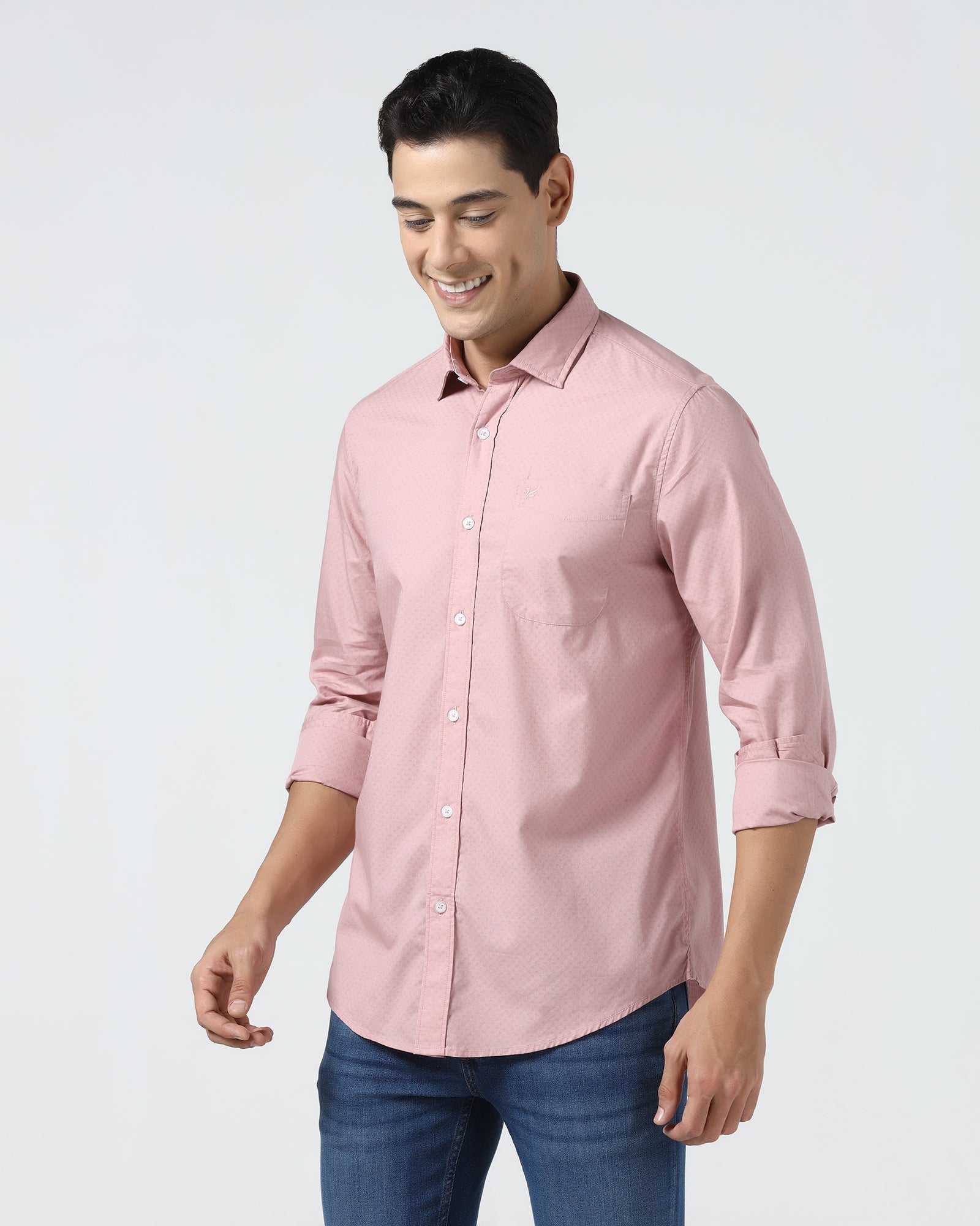 Dusty Pink Textured Shirt - Recon