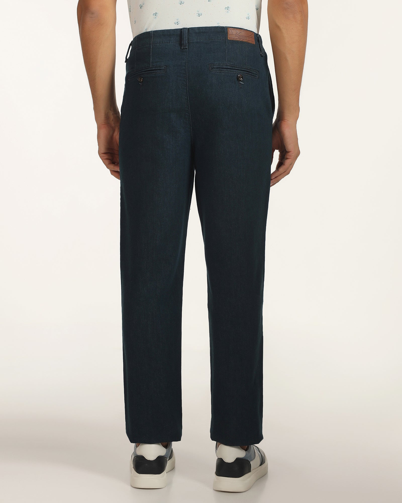 Super Clean Pleated Comfort Fit Indigo Jeans - Jaron