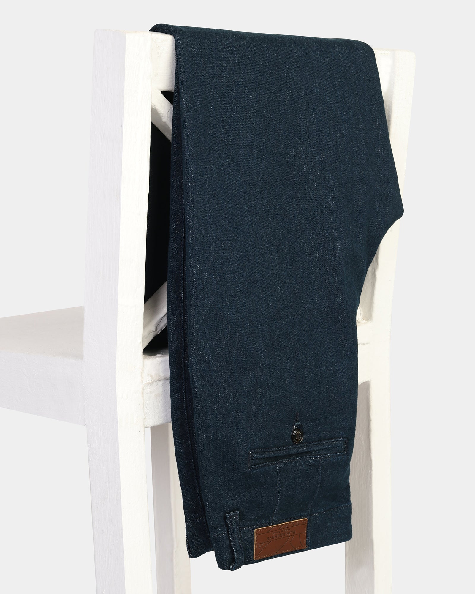 Super Clean Pleated Comfort Fit Indigo Jeans - Jaron