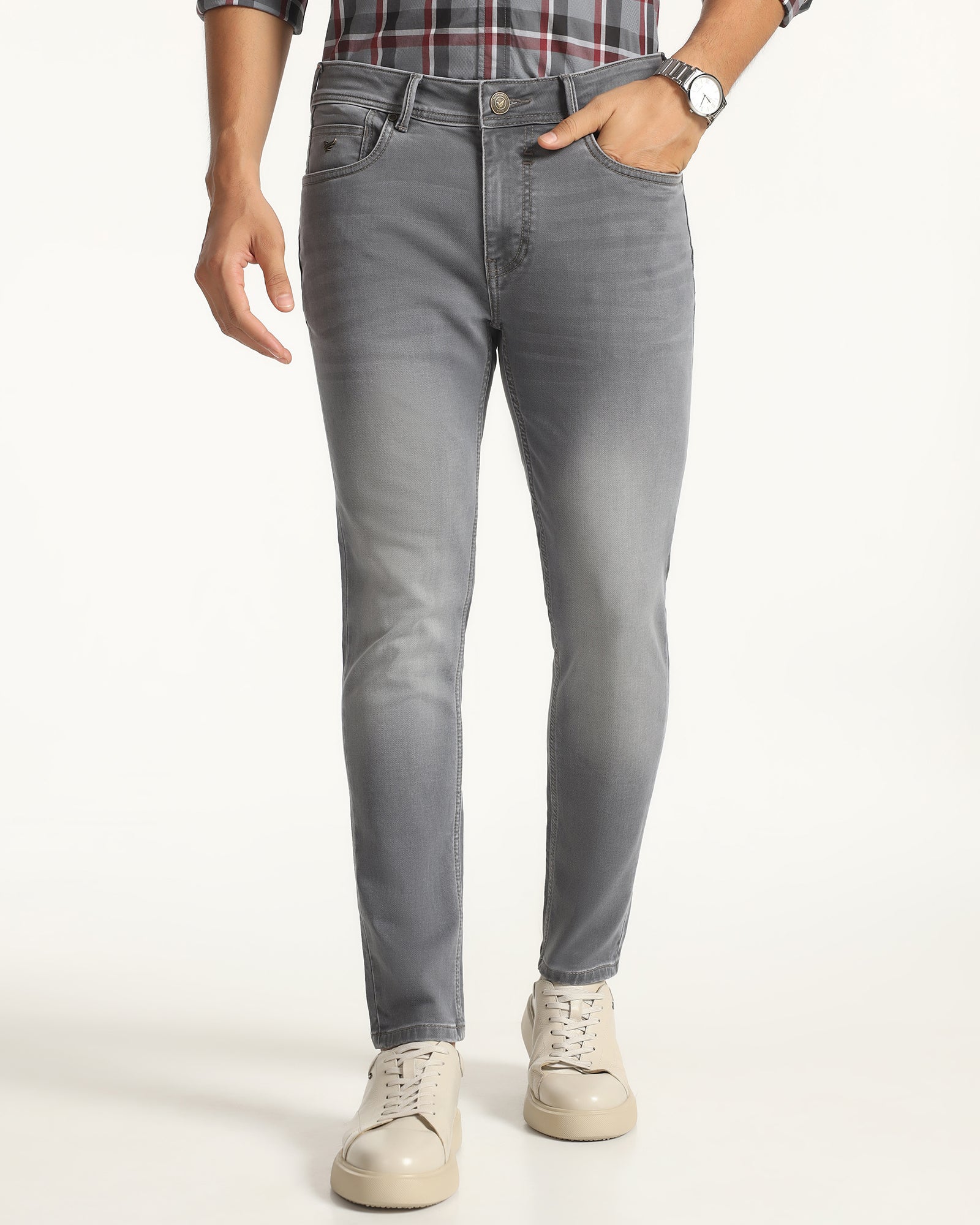 Ultrasoft Skinny Cropped Fiji Fit Grey Jeans - Noam