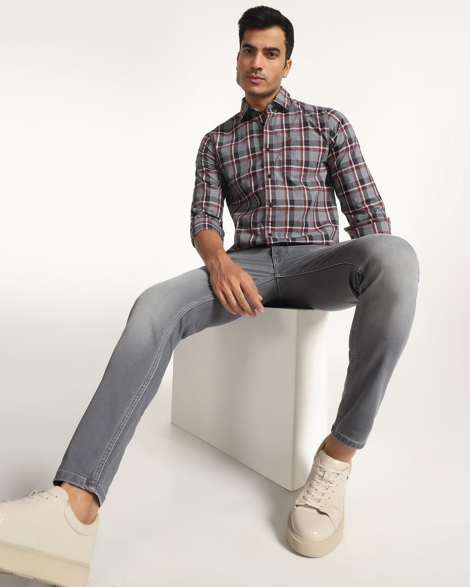 Ultrasoft Skinny Cropped Fiji Fit Grey Jeans - Noam