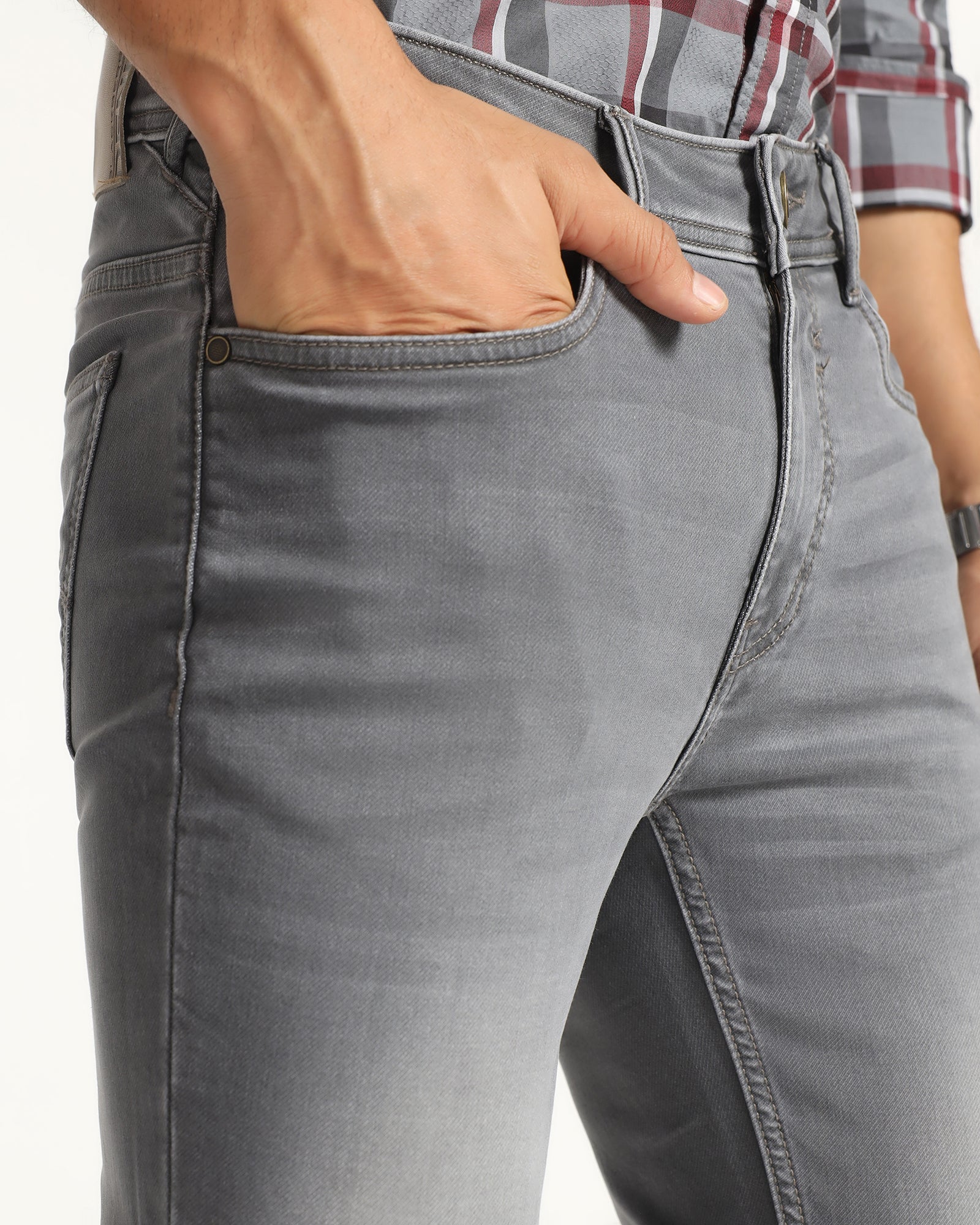 Ultrasoft Skinny Cropped Fiji Fit Grey Jeans - Noam