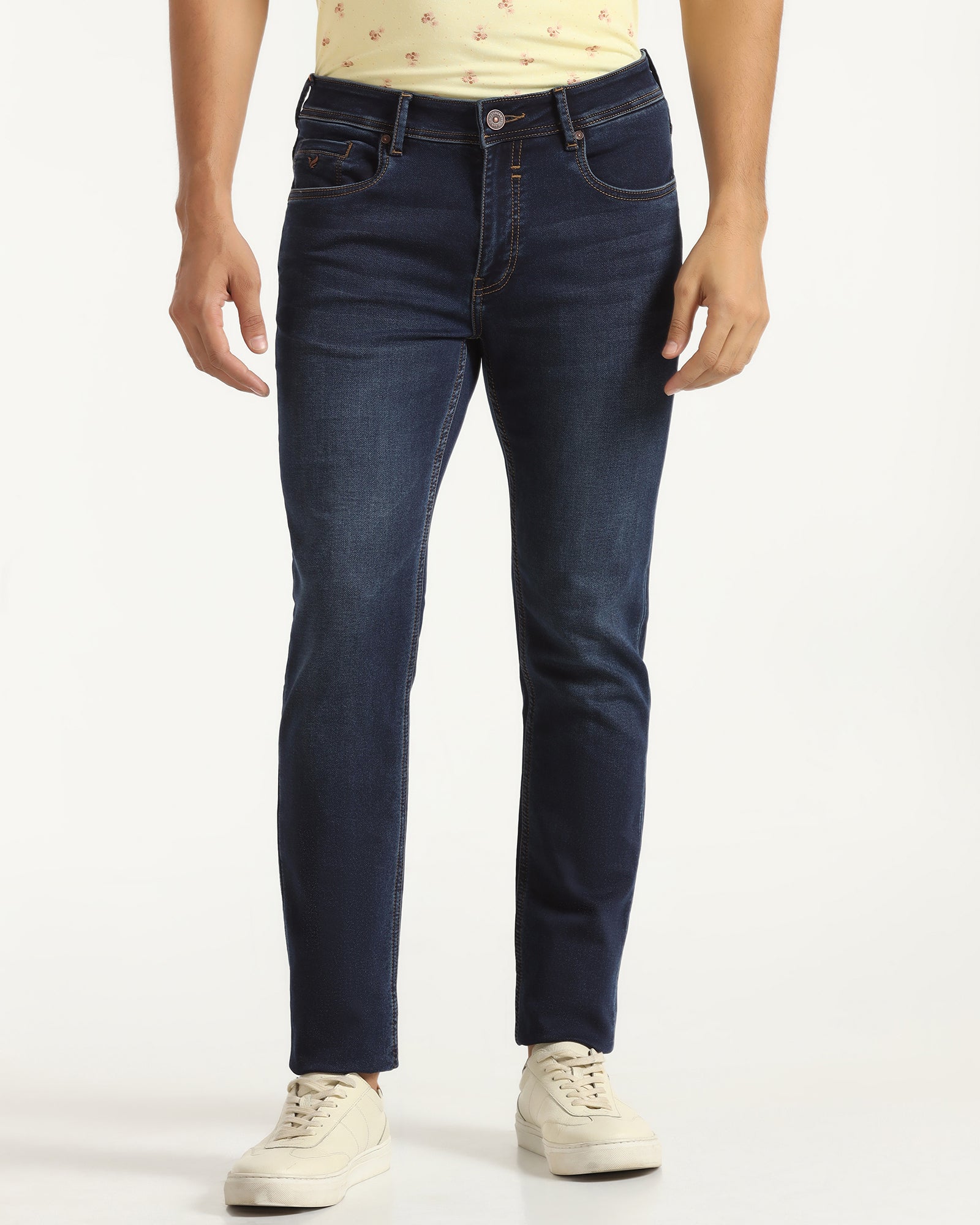 Slim Yonk Fit Indigo Textured Jeans - Hank