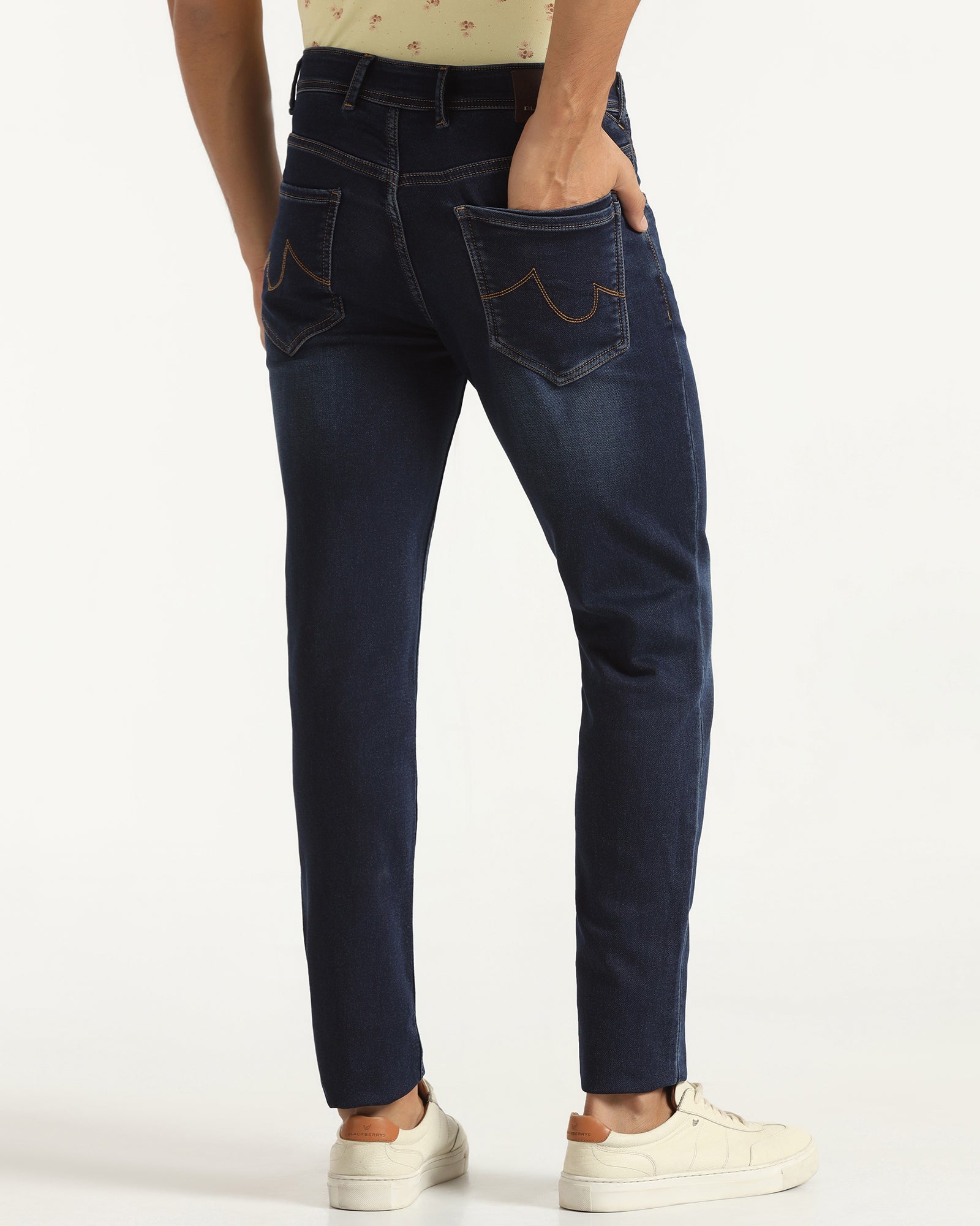 Slim Yonk Fit Indigo Textured Jeans - Hank