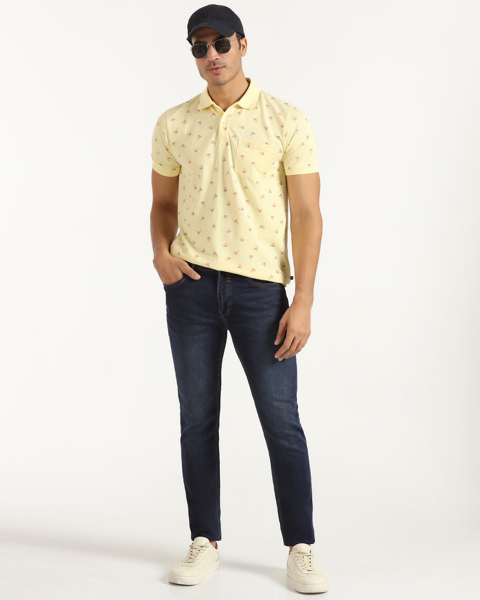 Slim Yonk Fit Indigo Textured Jeans - Hank