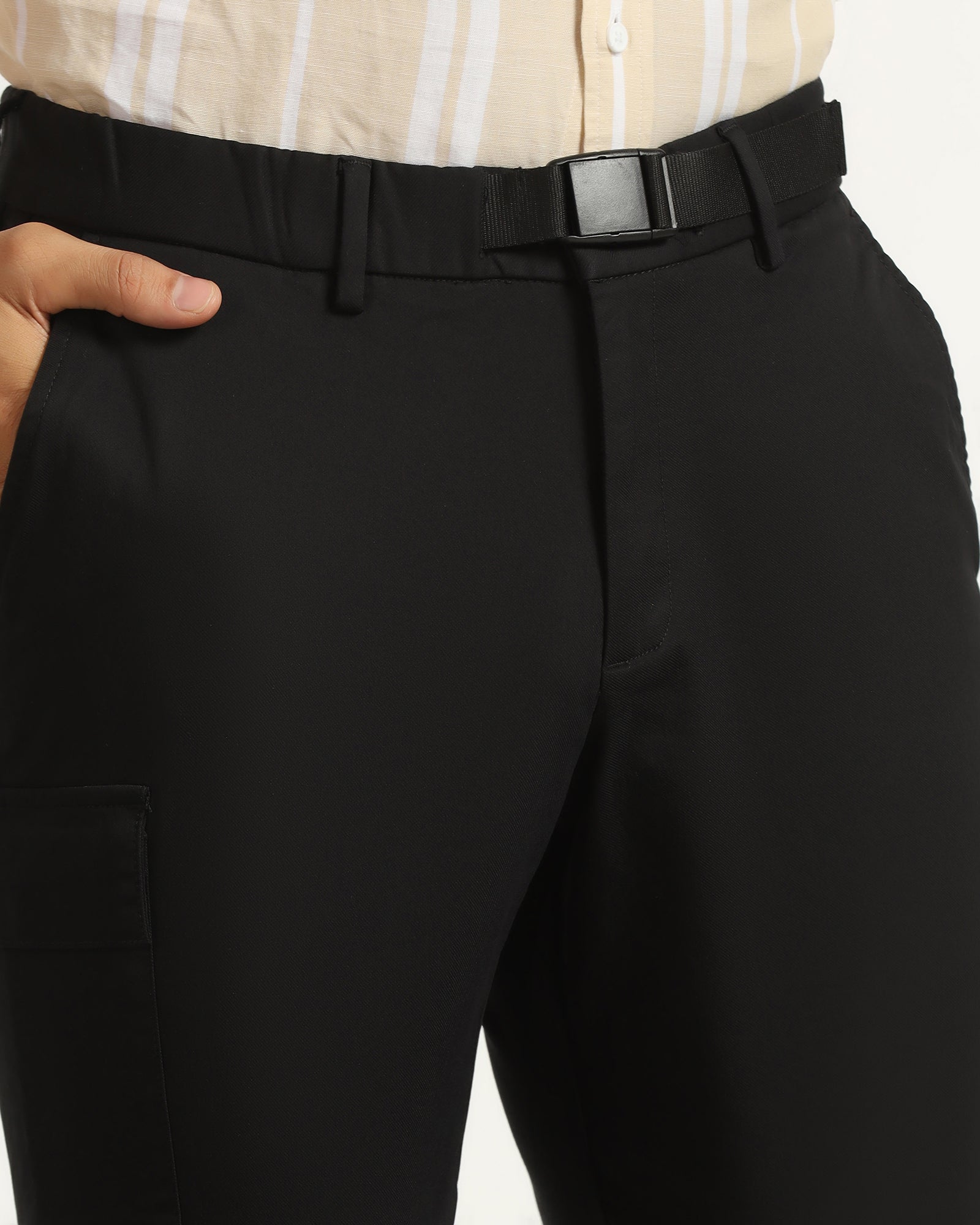 Casual Black Solid Shorts - Vik