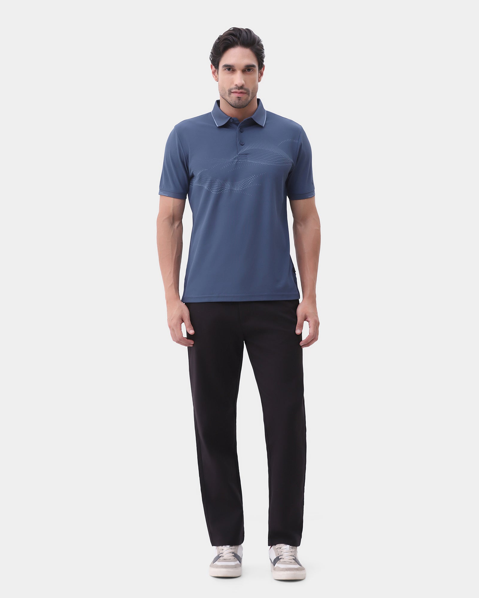 Black Techpro Textured Khakis - Pando