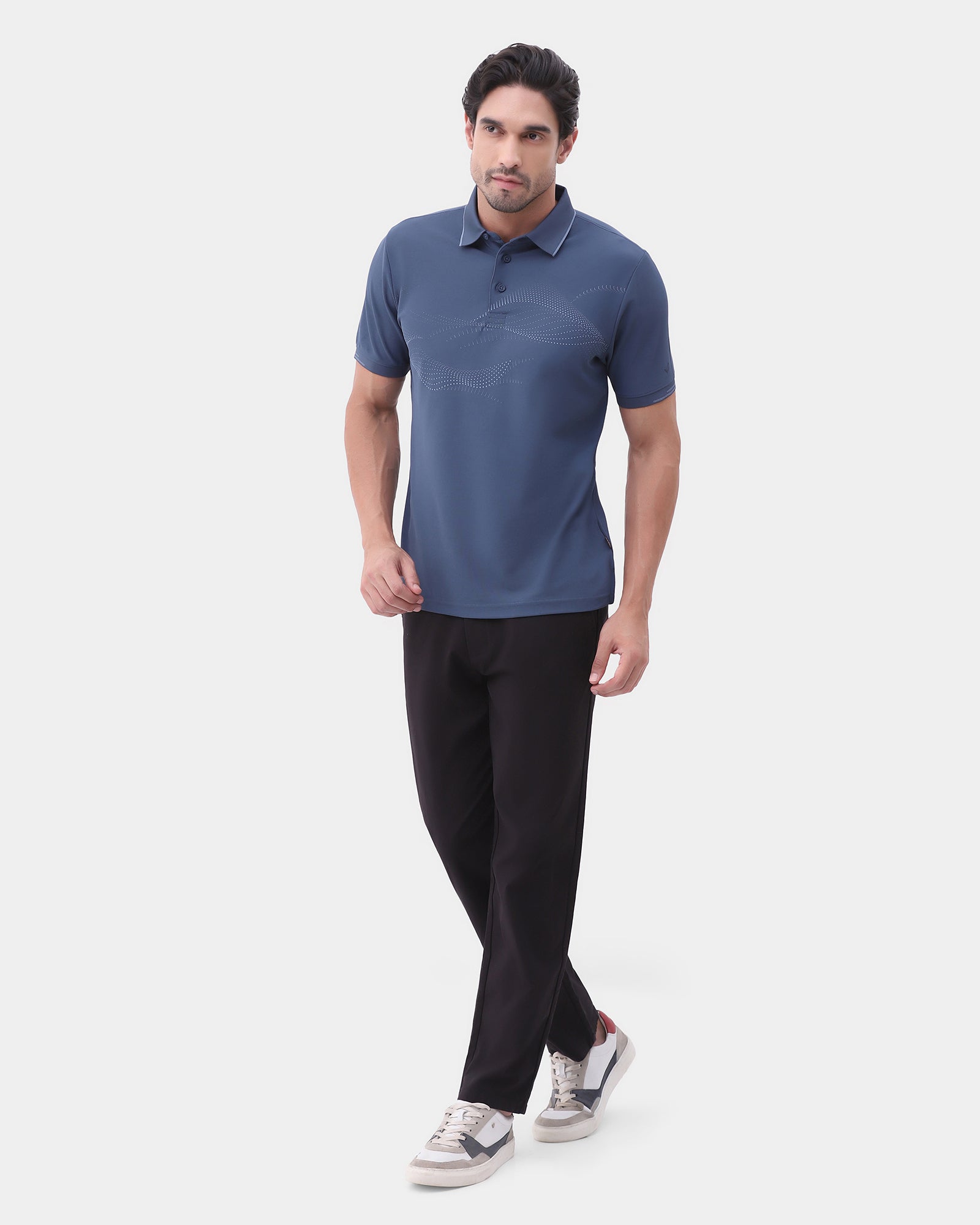 Black Techpro Textured Khakis - Pando