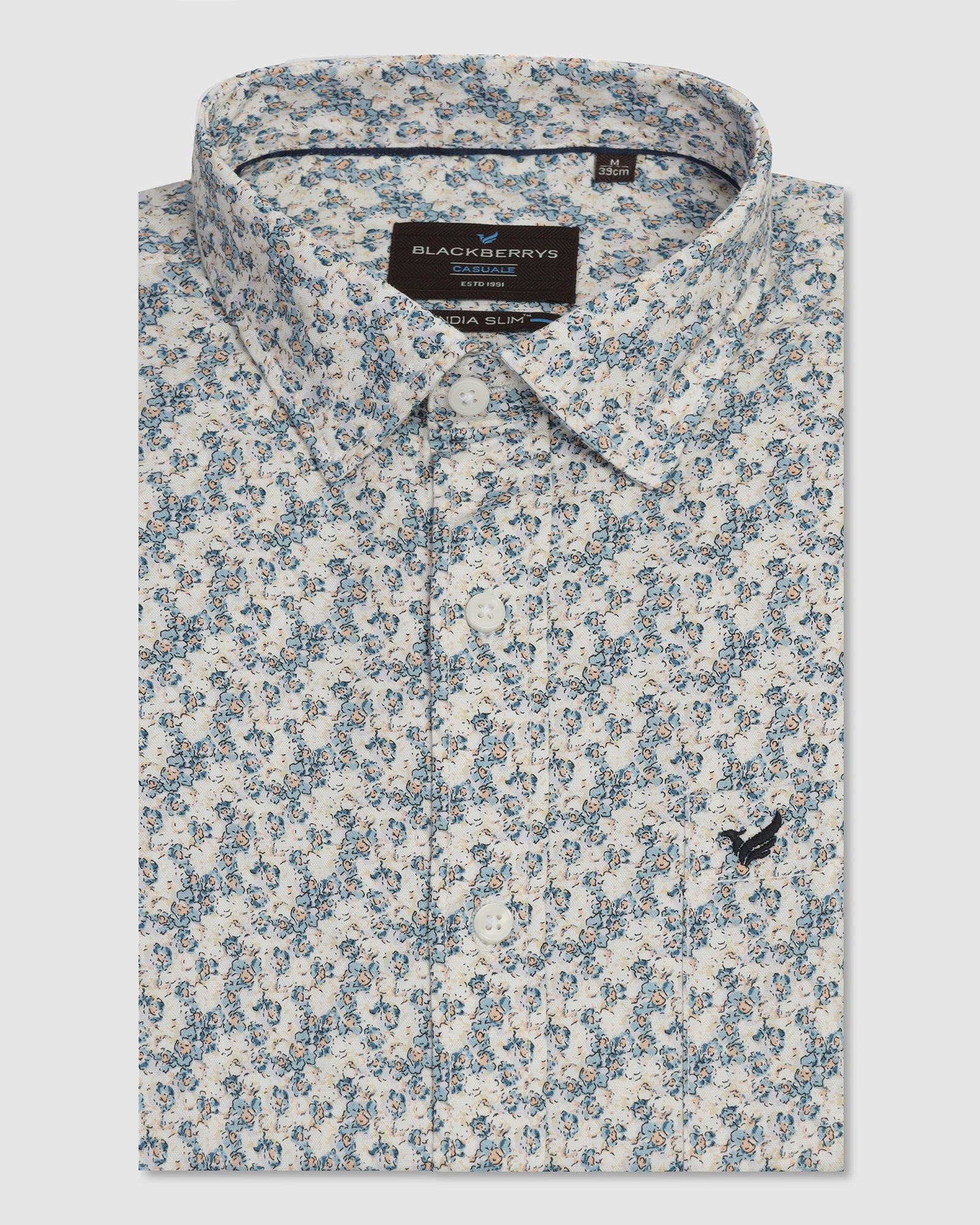 Casual Blue Printed Shirt - Ryder