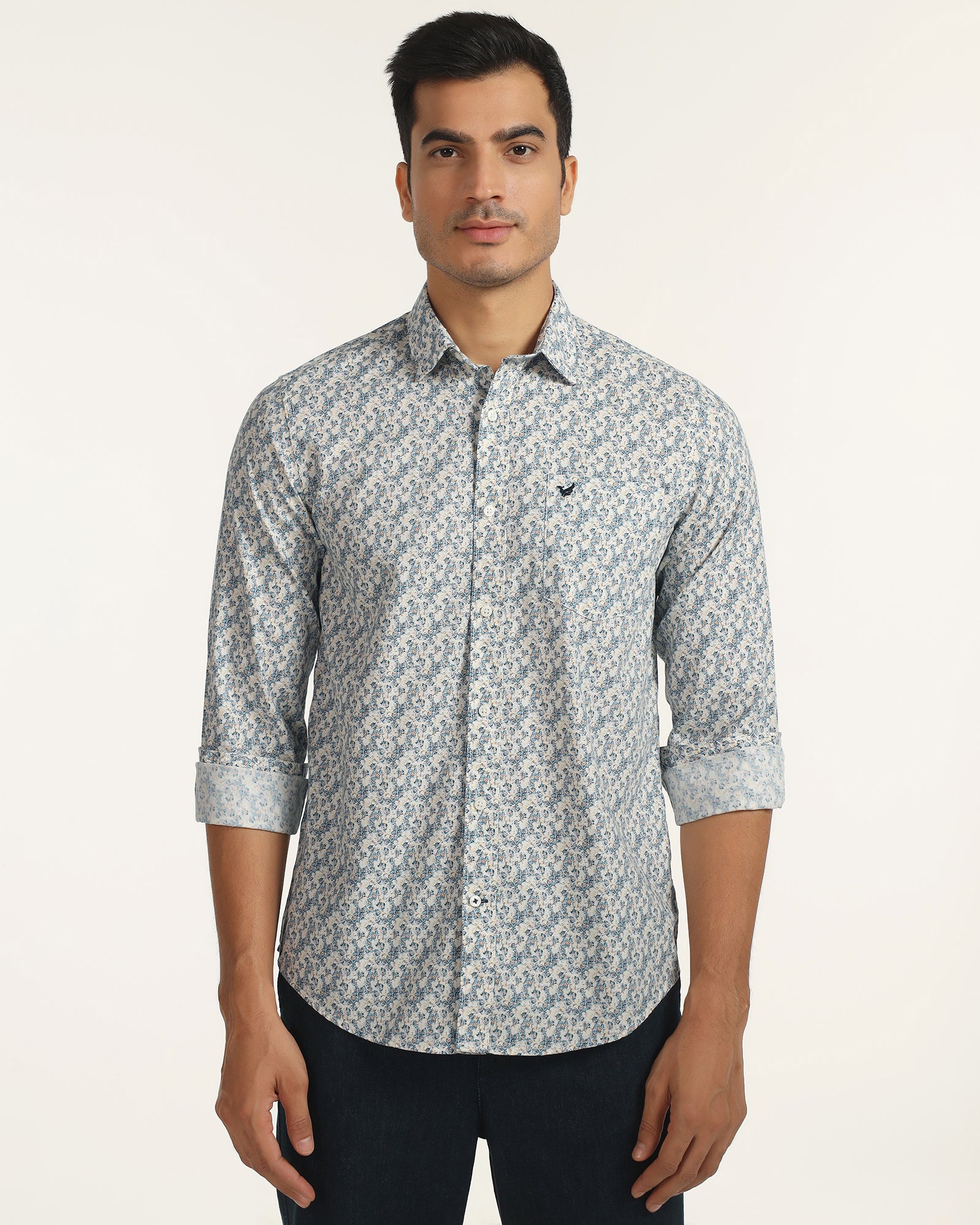 Casual Blue Printed Shirt - Ryder