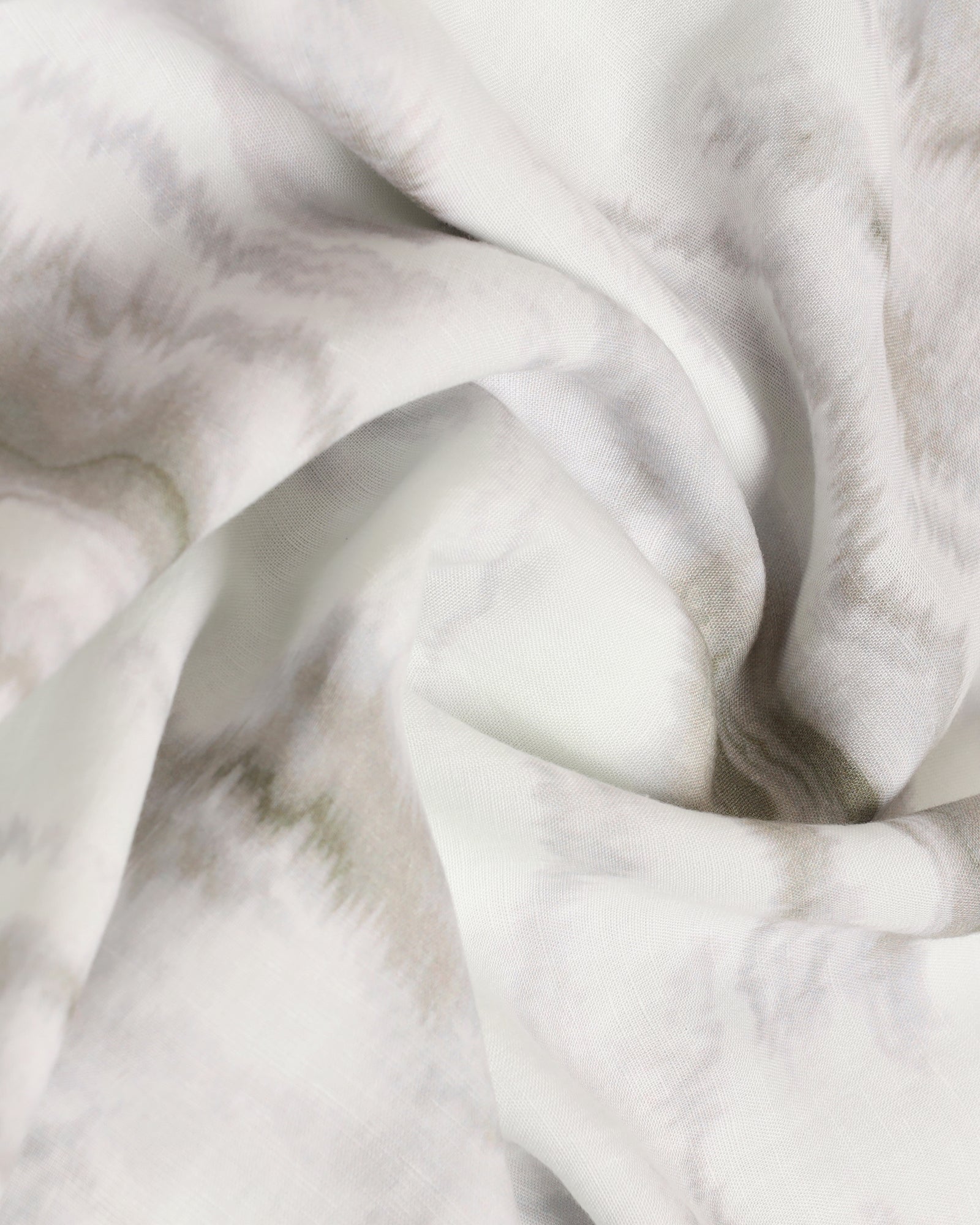 Linen Casual Half Sleeve Grey Printed Shirt - kyren