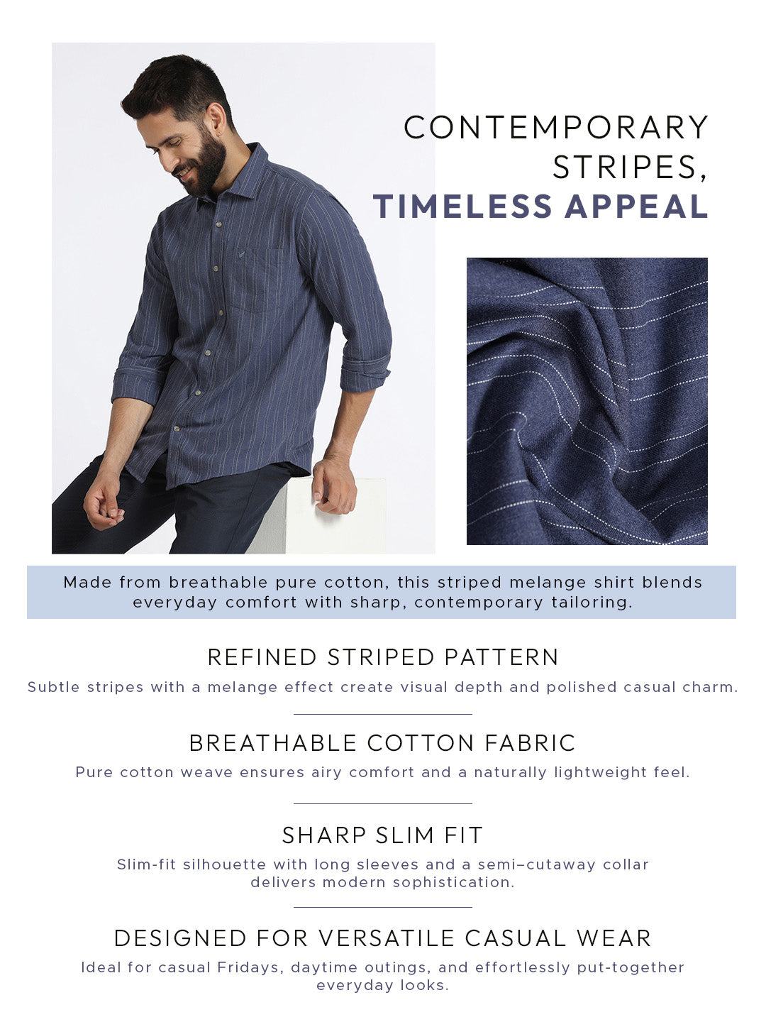 Blue Stripe Shirt - Numo