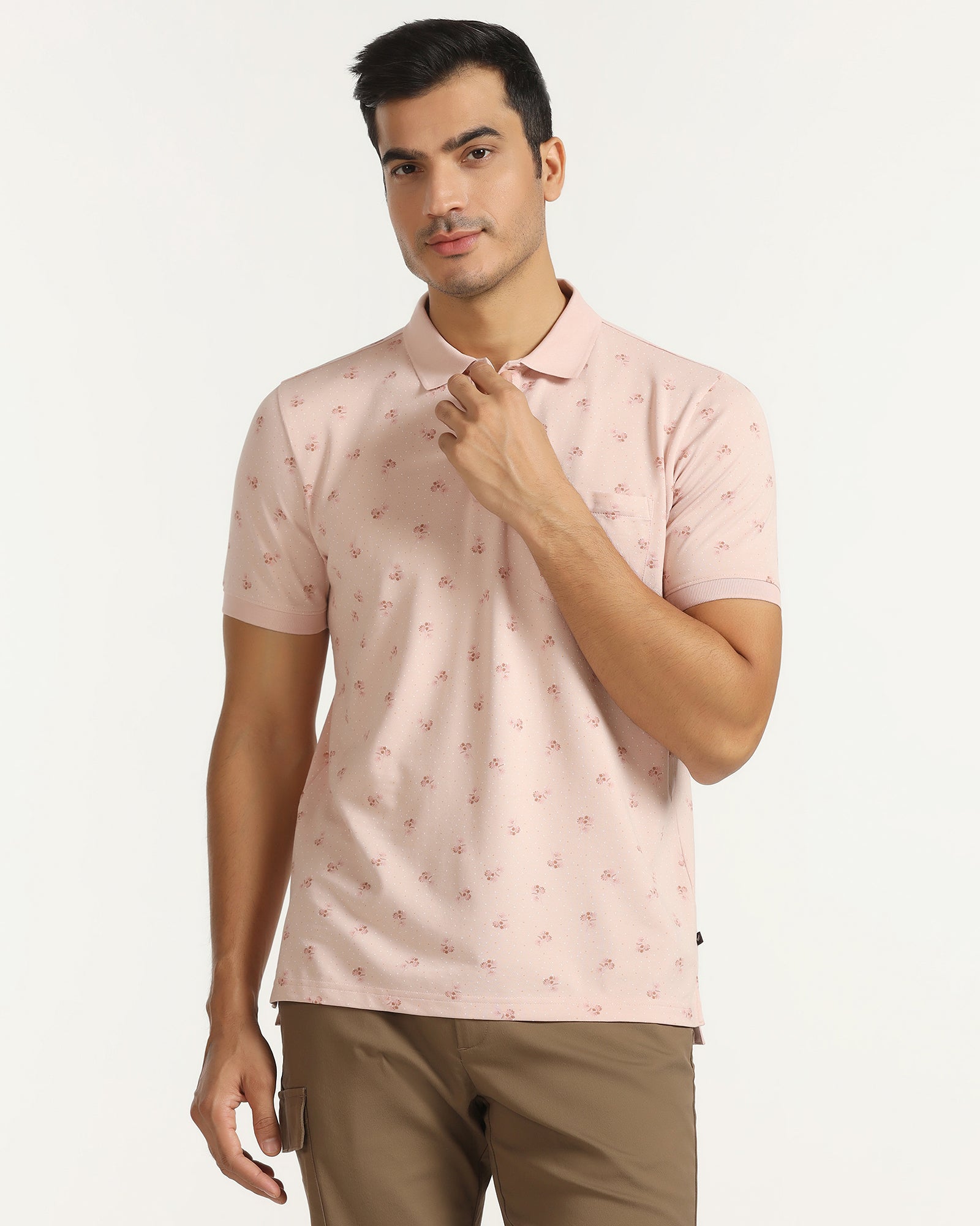 Polo Pink Printed T-Shirt - Sonic