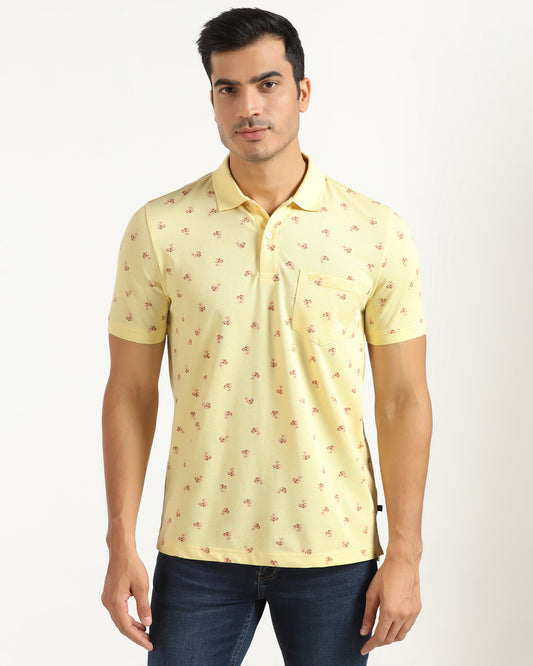 Polo Yellow Printed T-Shirt - Sonic