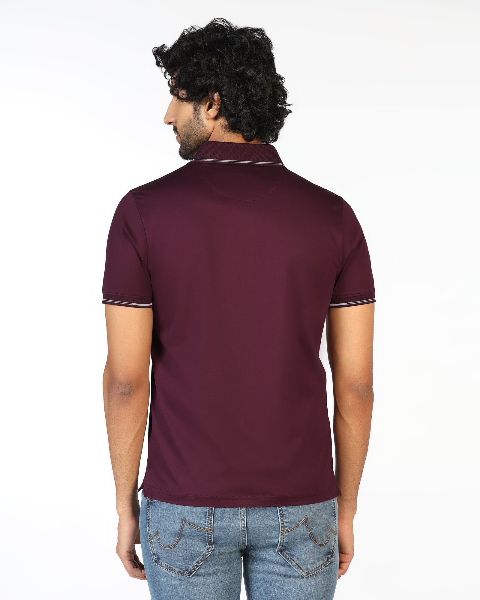 Cherry Lacquer Solid Polo - Mond