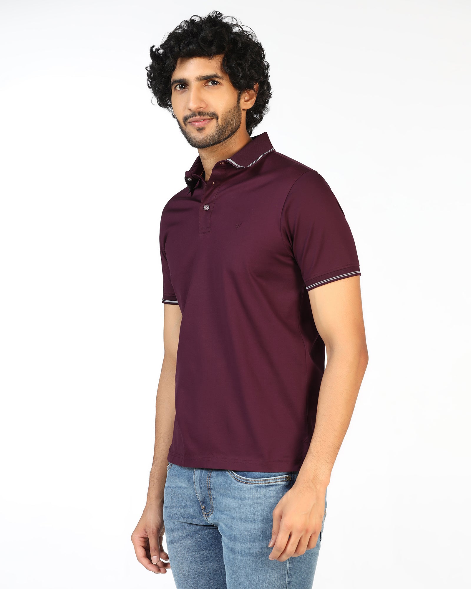 Cherry Lacquer Solid Polo - Mond