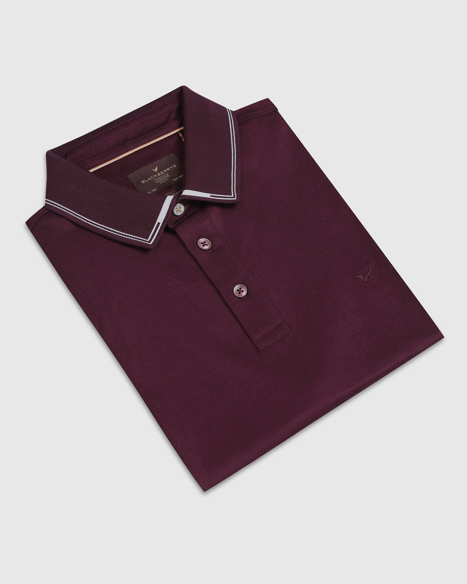 Cherry Lacquer Solid Polo - Mond