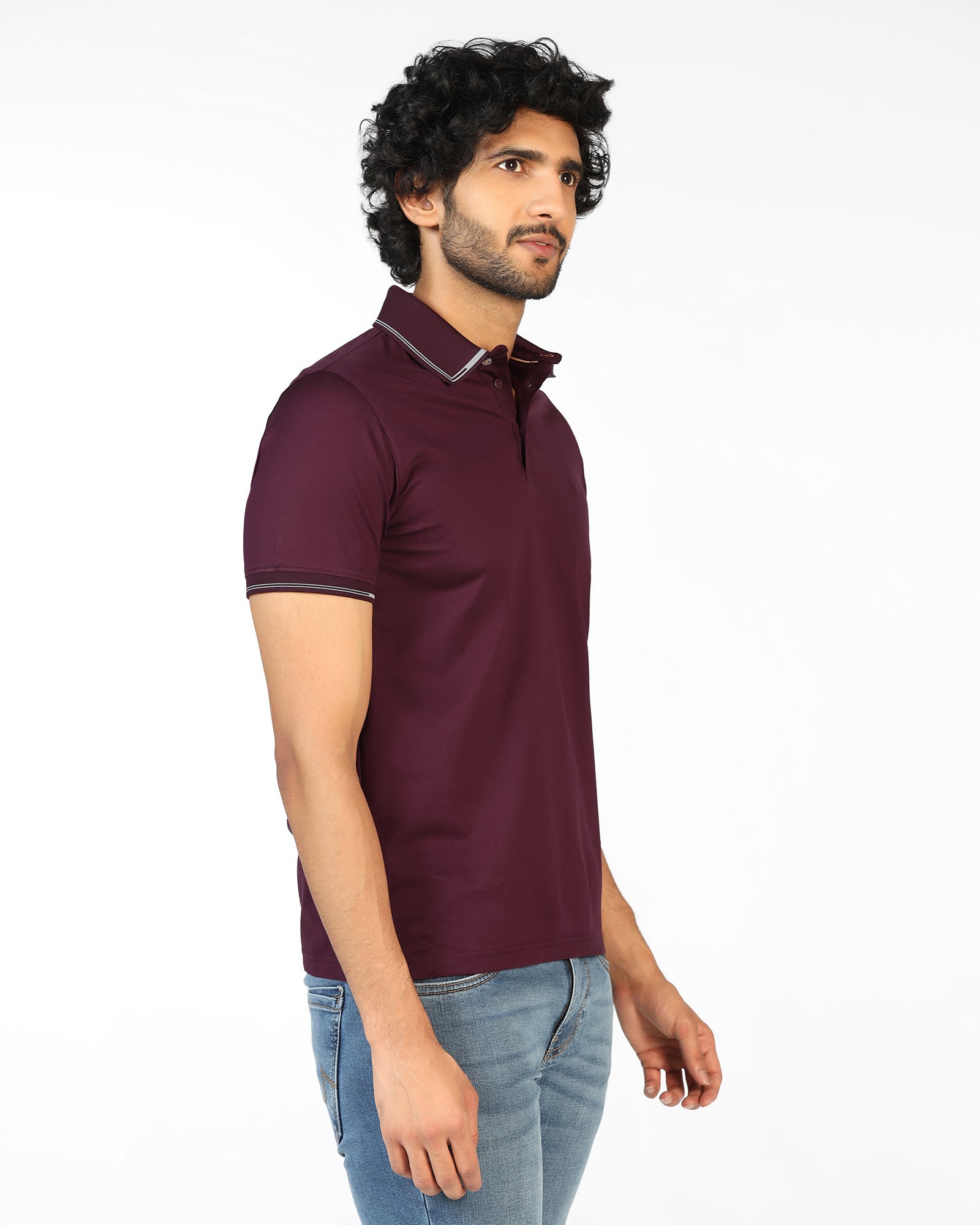 Cherry Lacquer Solid Polo - Mond