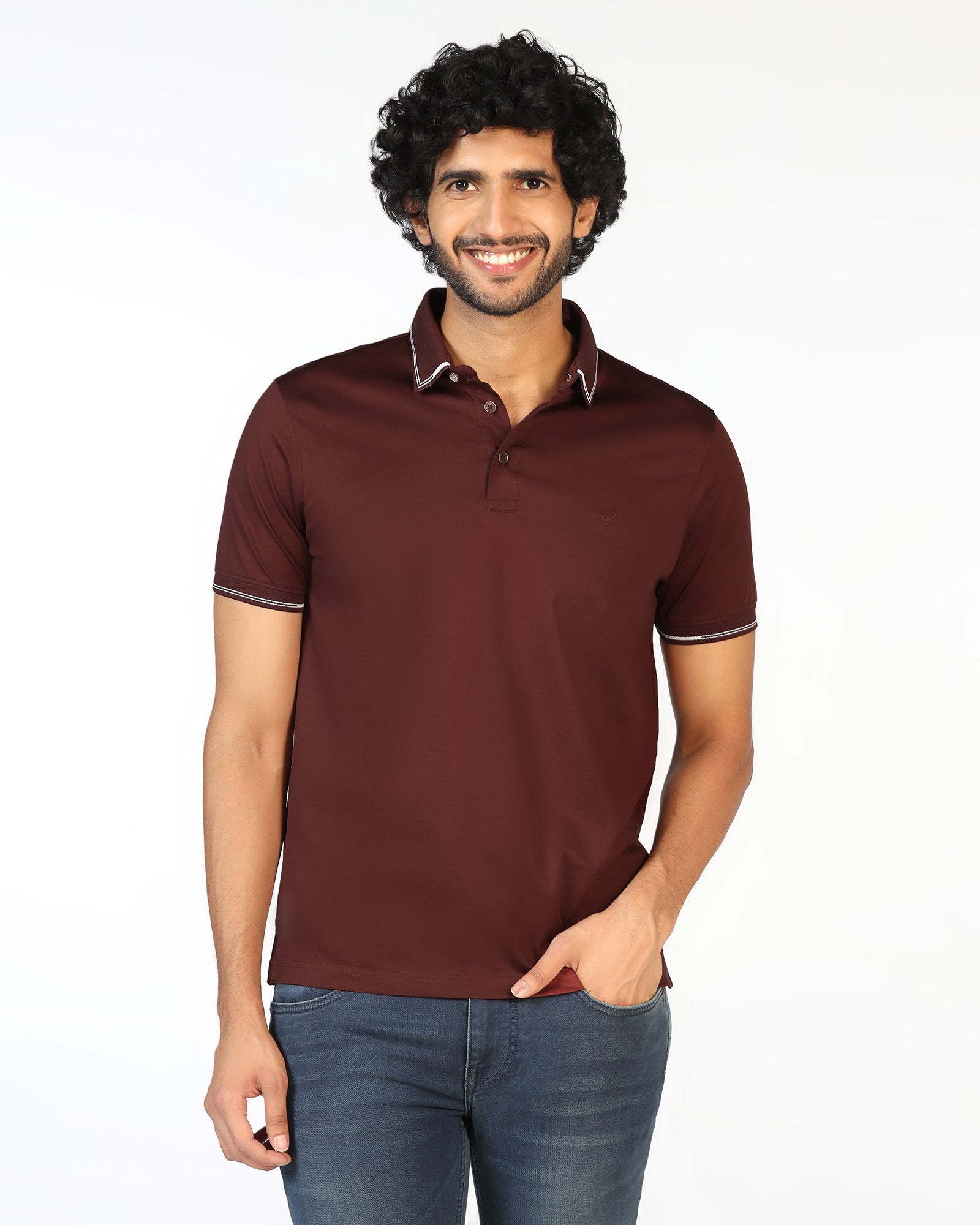 Rust Solid Polo - Mond