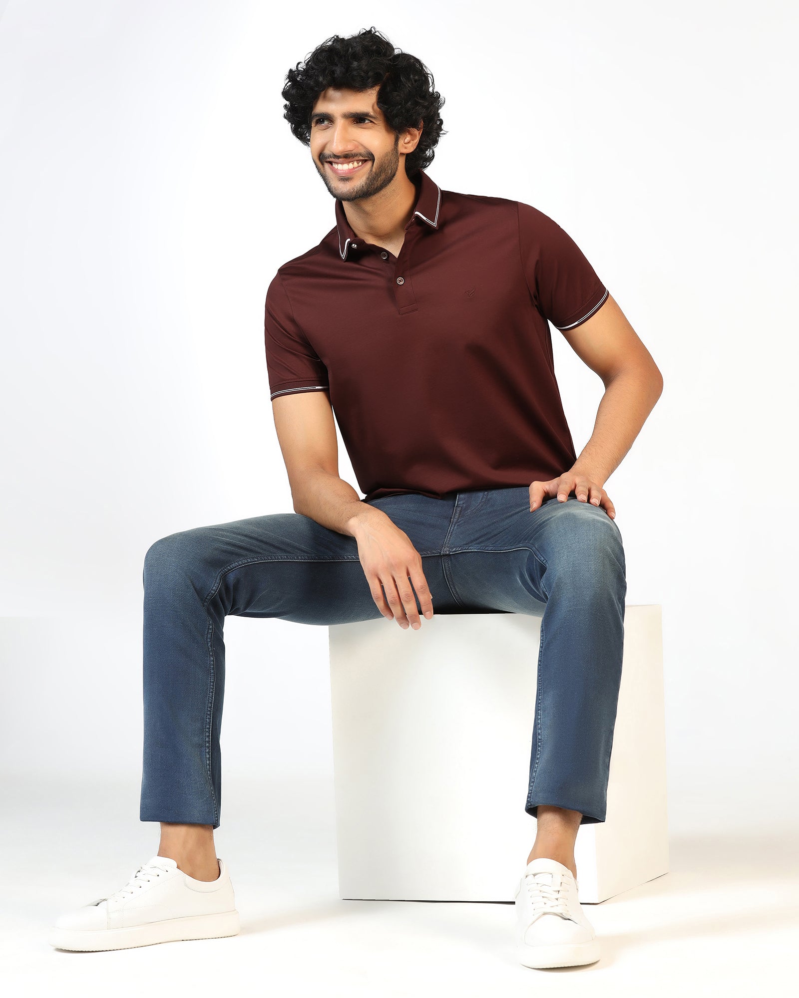 Rust Solid Polo - Mond