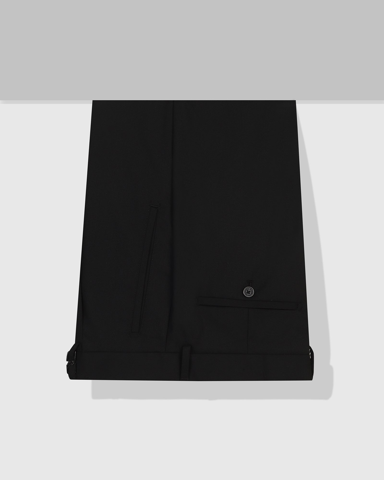 Ease Fit Formal Black Solid Trouser - Malone