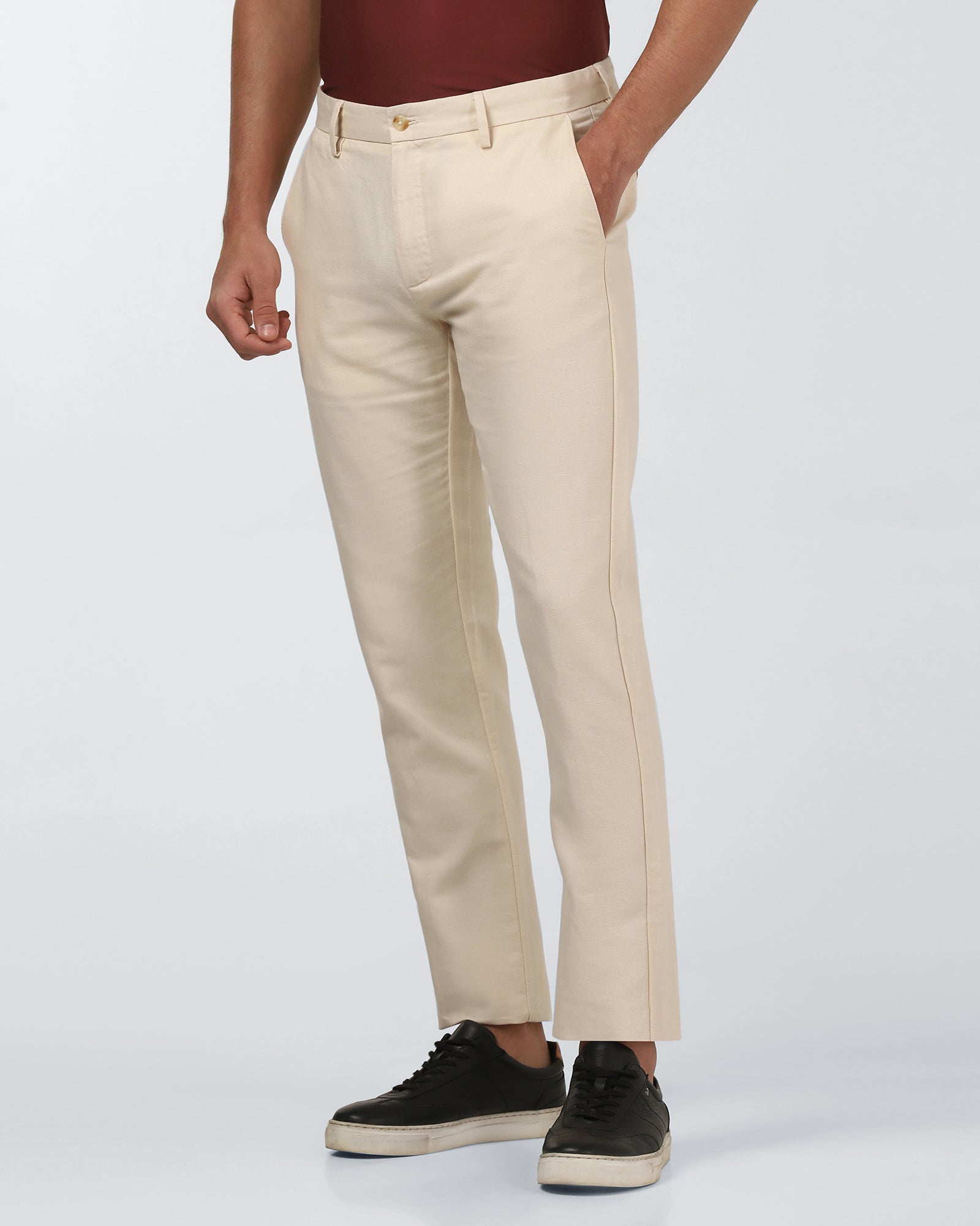 Ecru Linen Solid Khaki - Hazel