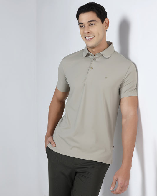 Ecru TechPro Textured Polo - Hina