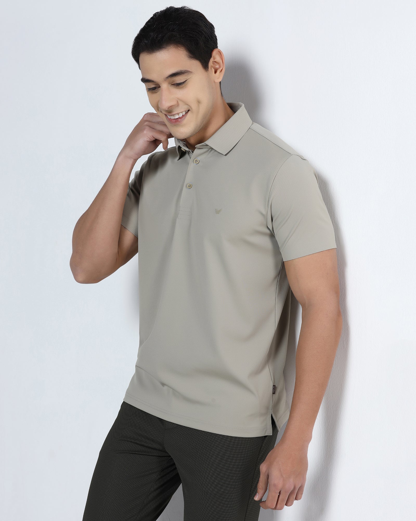 Ecru TechPro Textured Polo - Hina