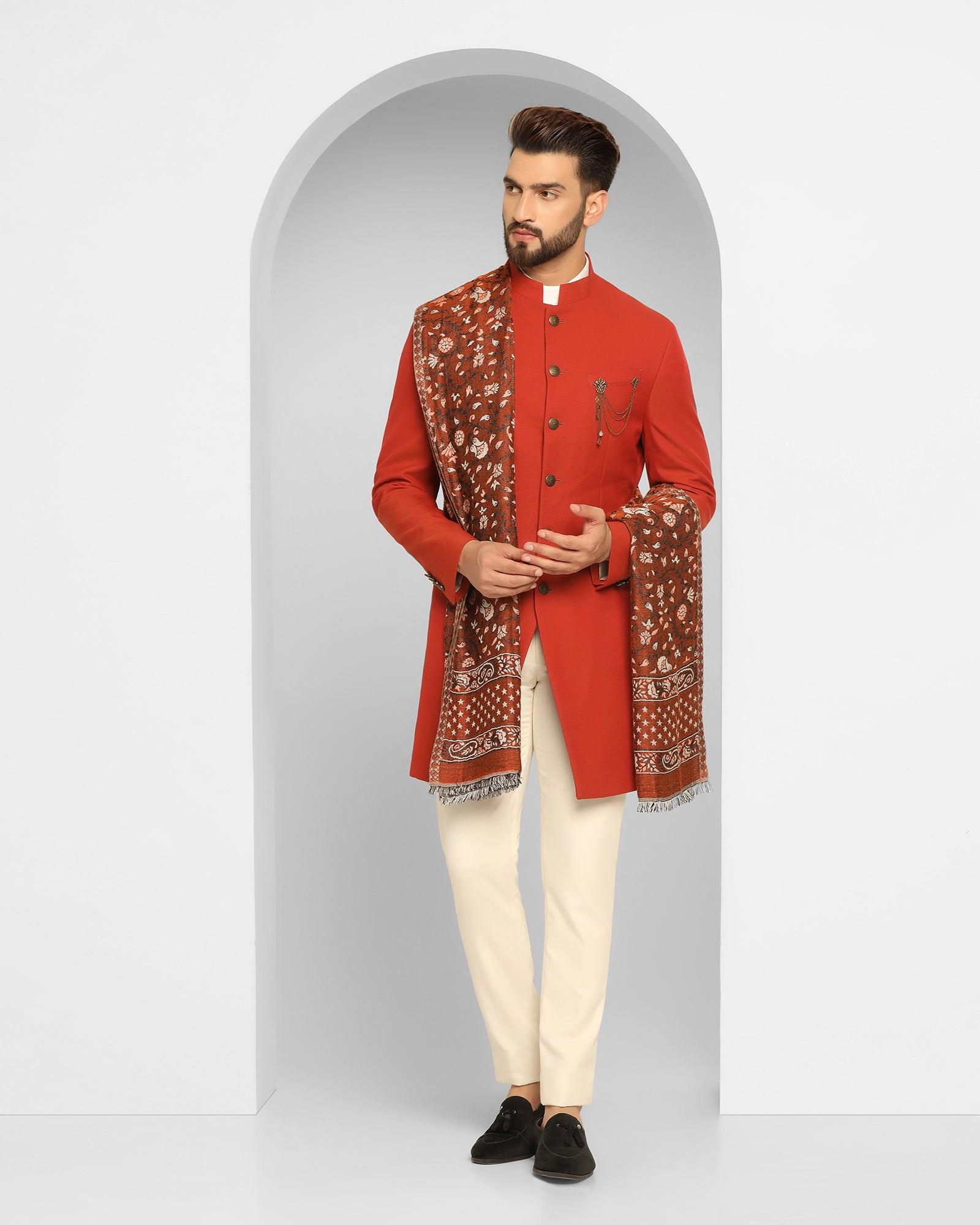 Ethnic 2 Pcs Suit In Rust (Athens) - Blackberrys