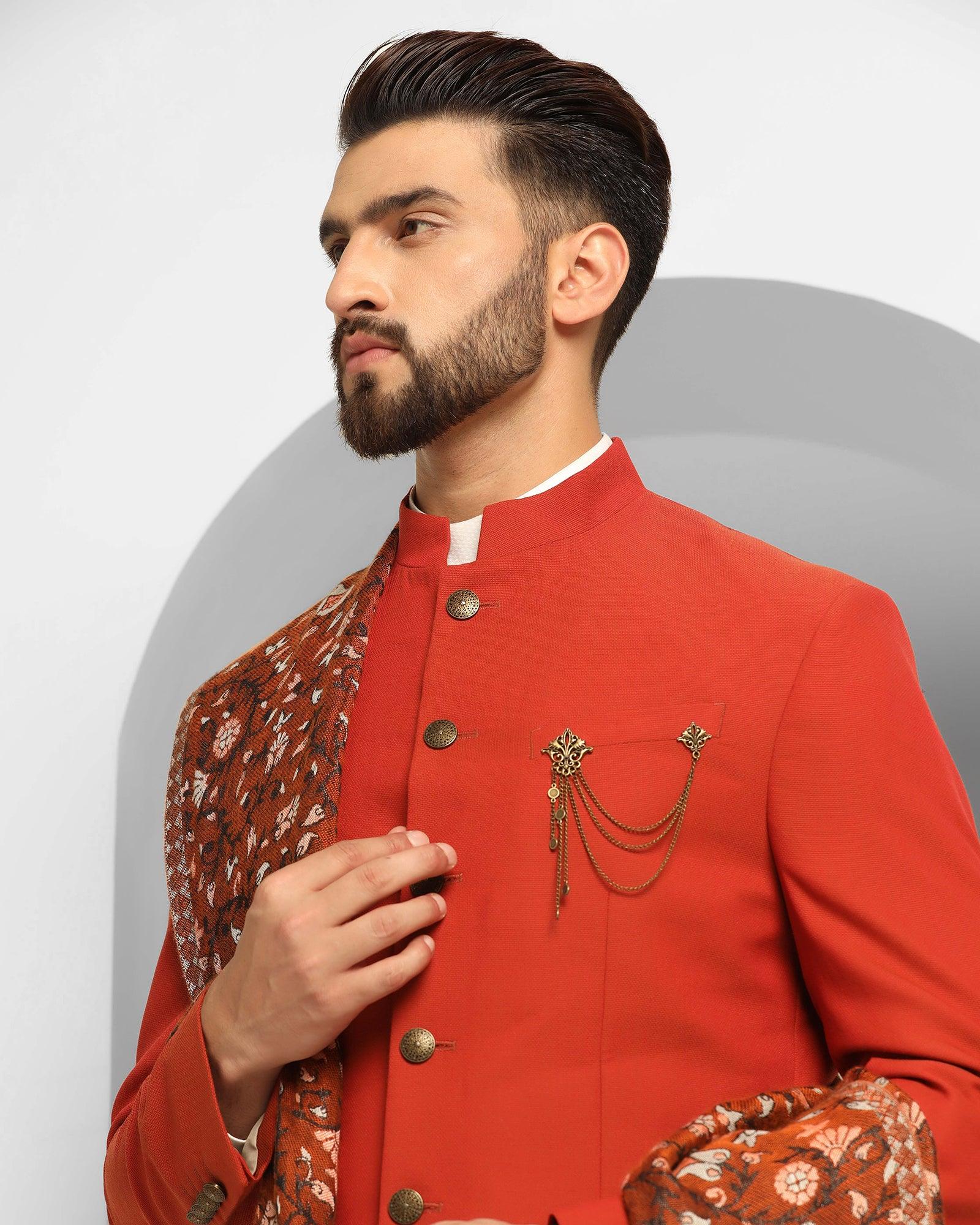 Ethnic 2 Pcs Suit In Rust (Athens) - Blackberrys