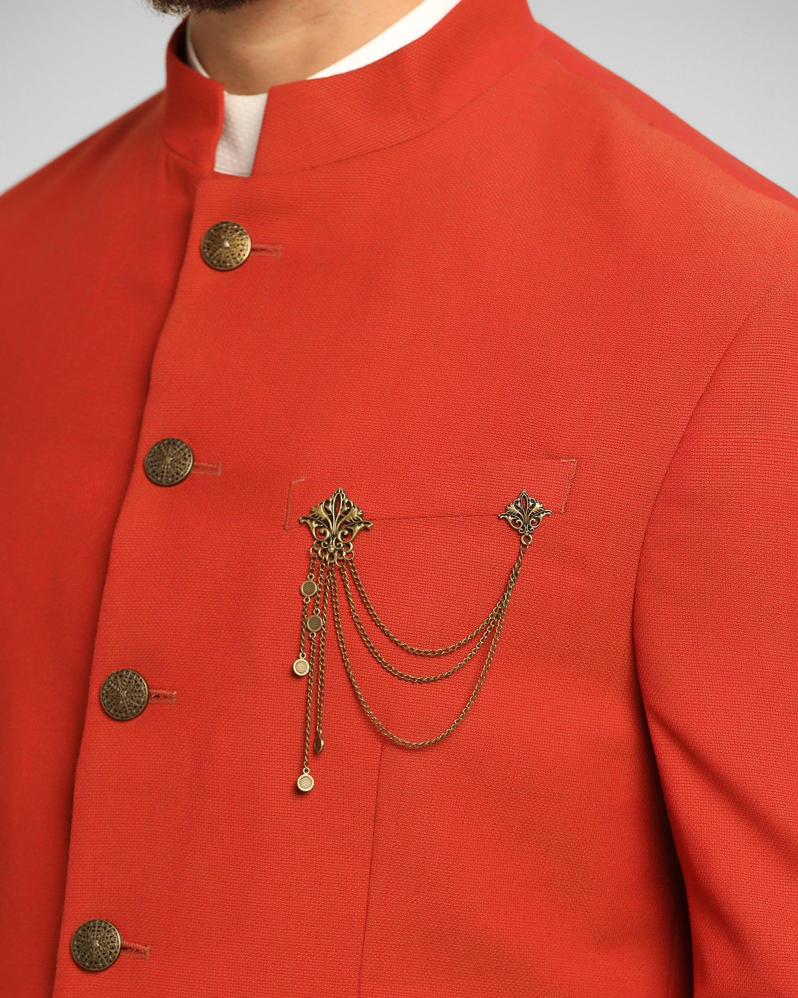 Ethnic 2 Pcs Suit In Rust (Athens) - Blackberrys