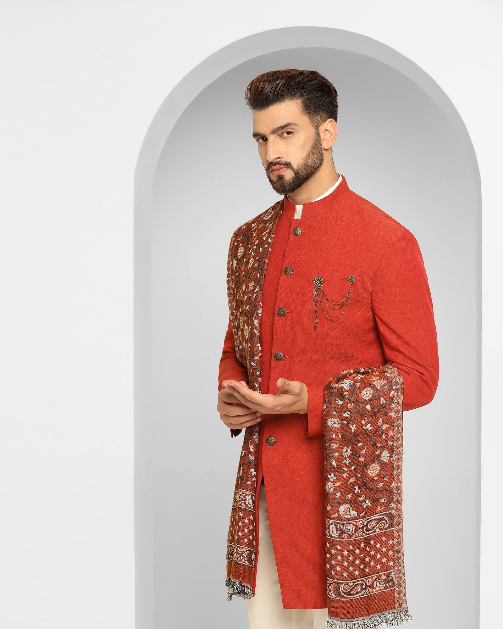 Ethnic 2 Pcs Suit In Rust (Athens) - Blackberrys