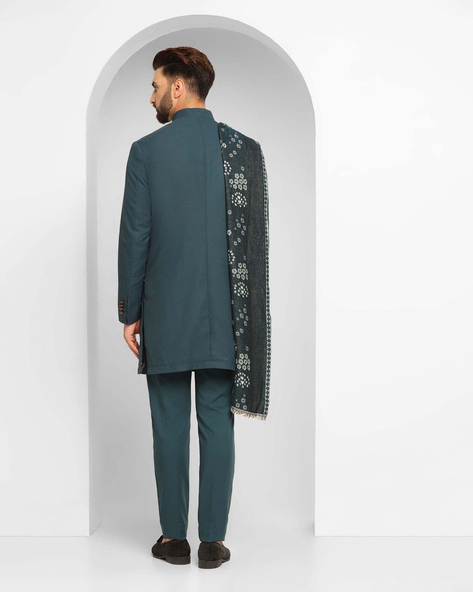 Ethnic 2 Pcs Suit In Teal (Athens) - Blackberrys