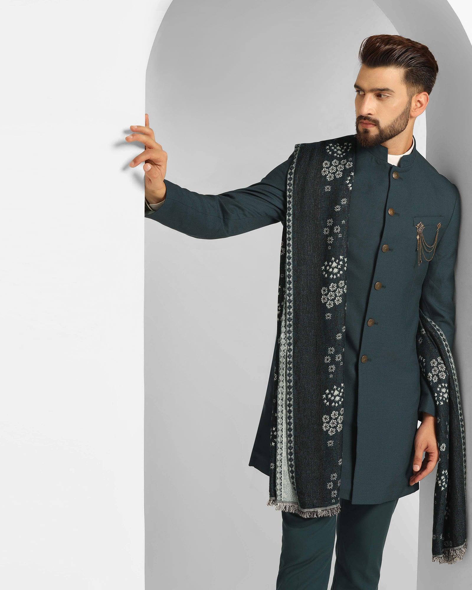 Ethnic 2 Pcs Suit In Teal (Athens) - Blackberrys