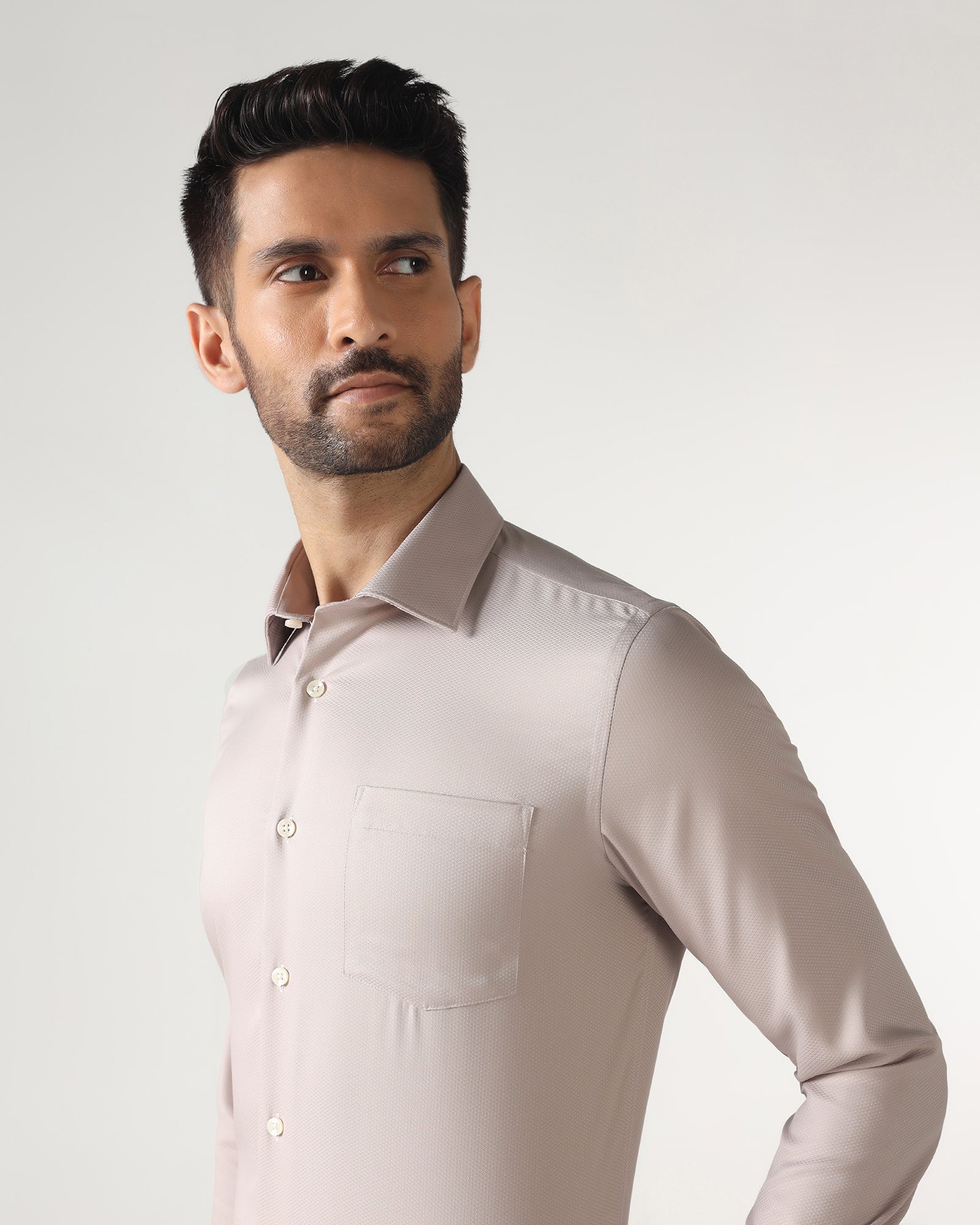 Fawn Non Iron Textured Shirt - P31