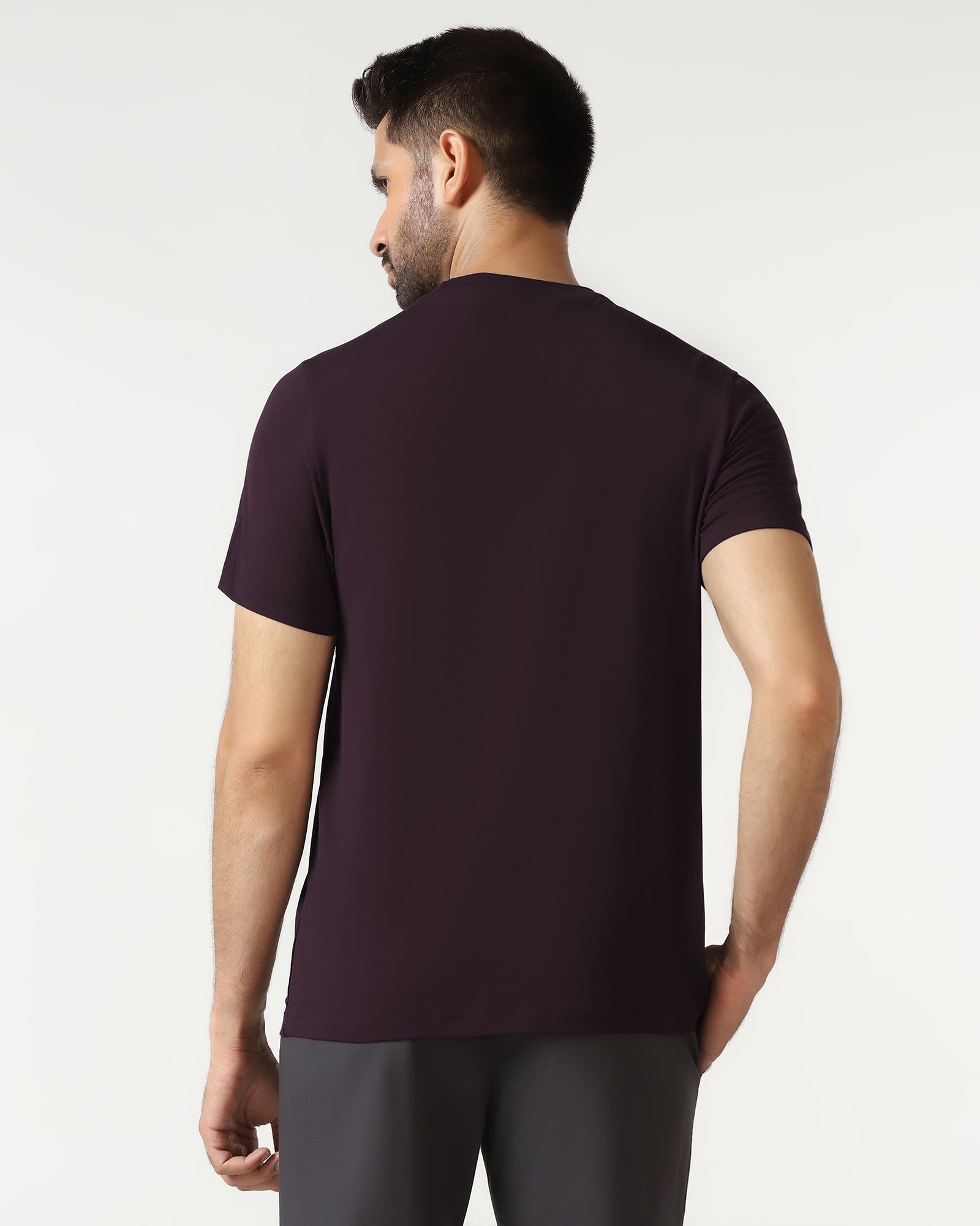 Fig Crew Neck Solid T-Shirt - Rise